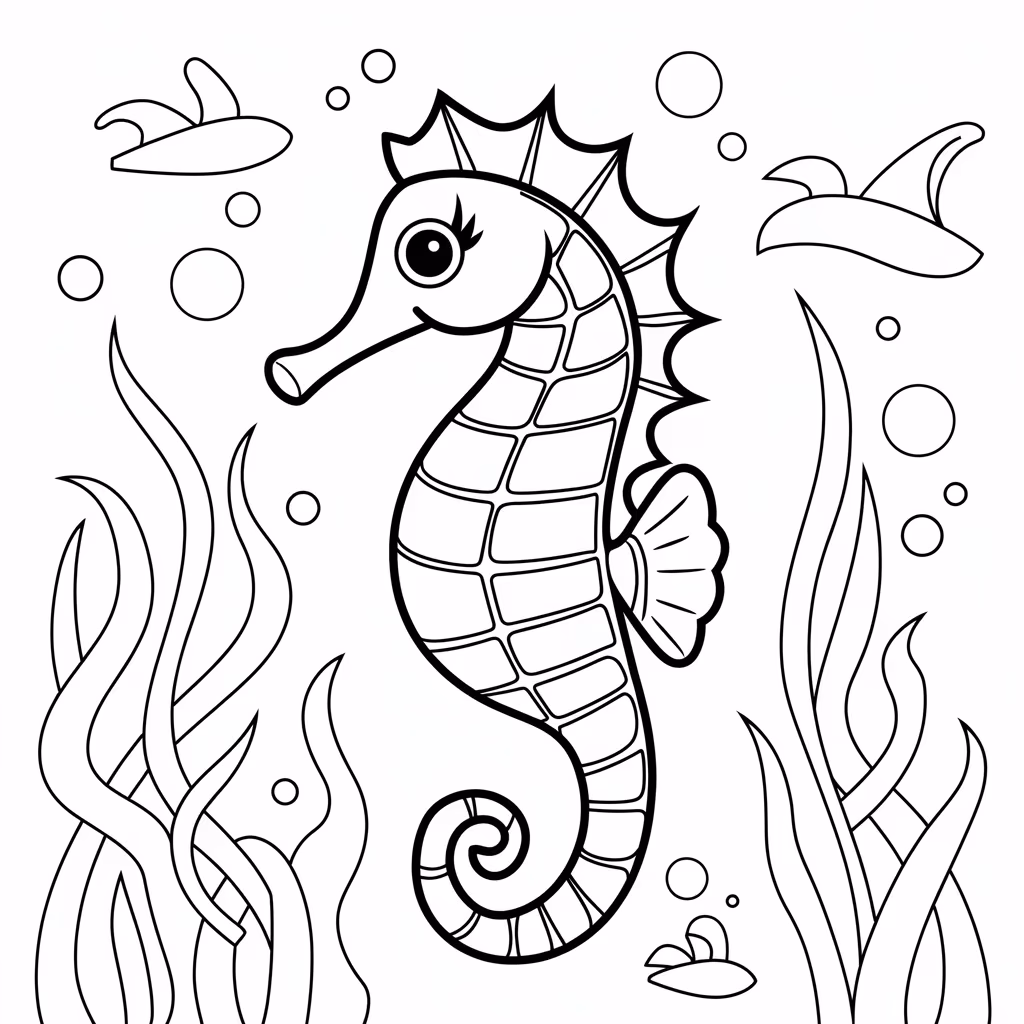 Fundo do mar para colorir — desenho para imprimir