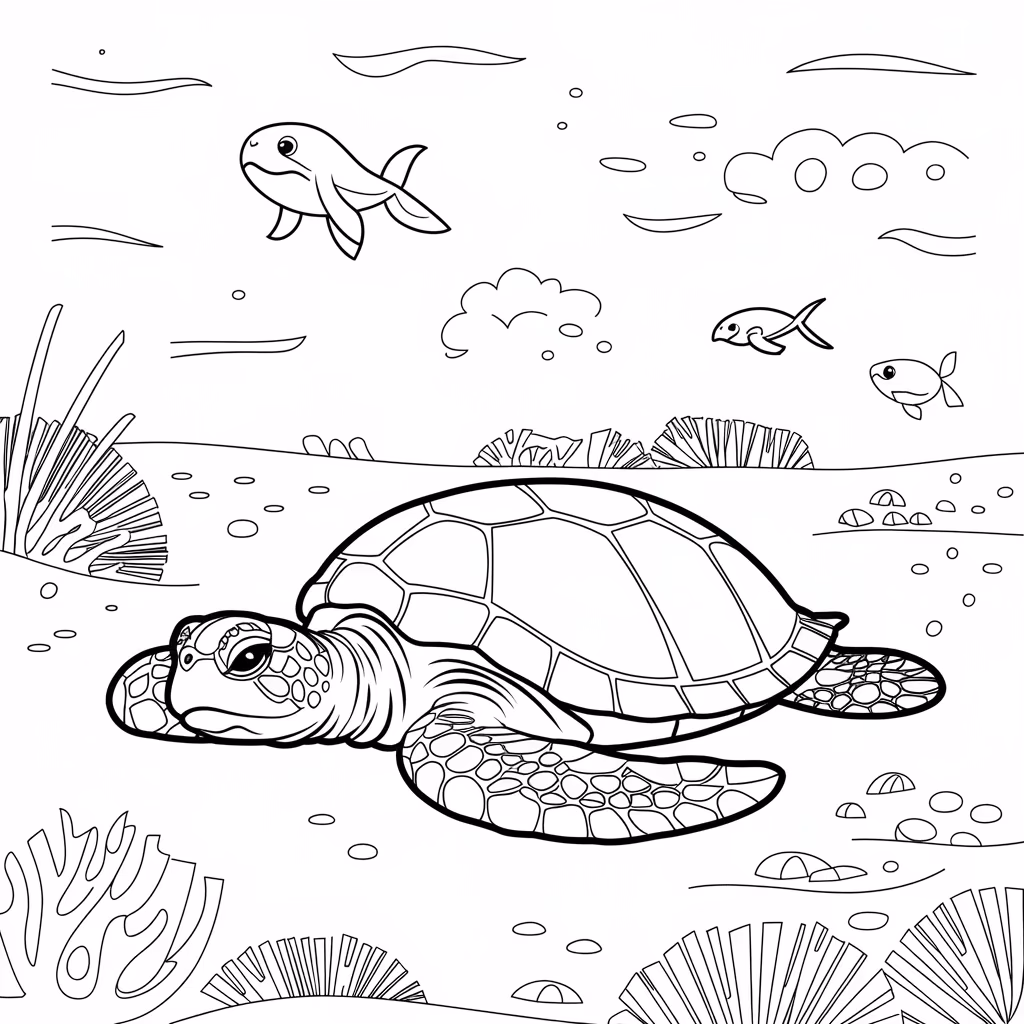 Fundo do mar para colorir — desenho para imprimir