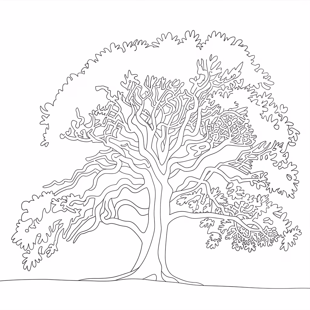 Natureza para colorir — desenho para imprimir