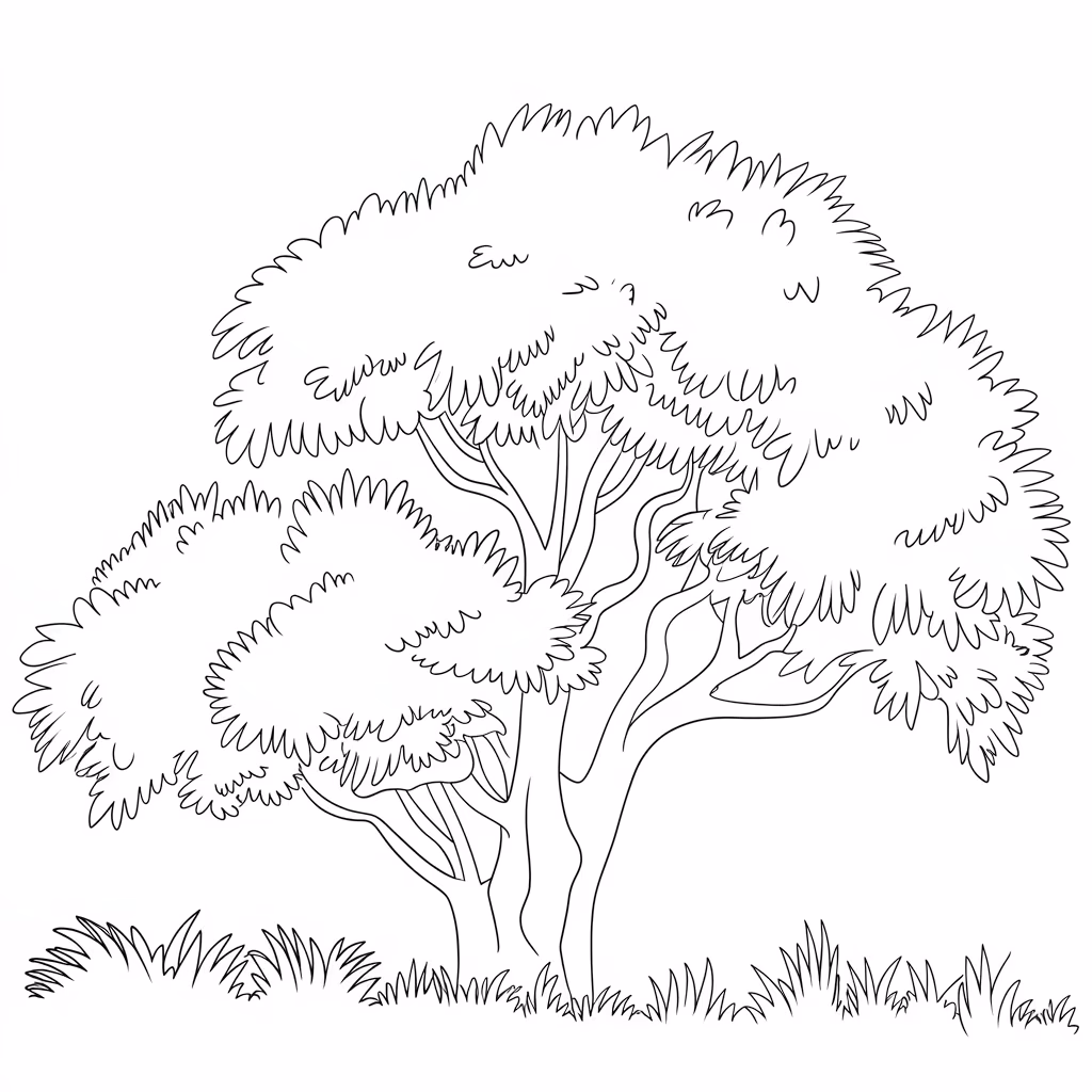 Natureza para colorir — desenho para imprimir