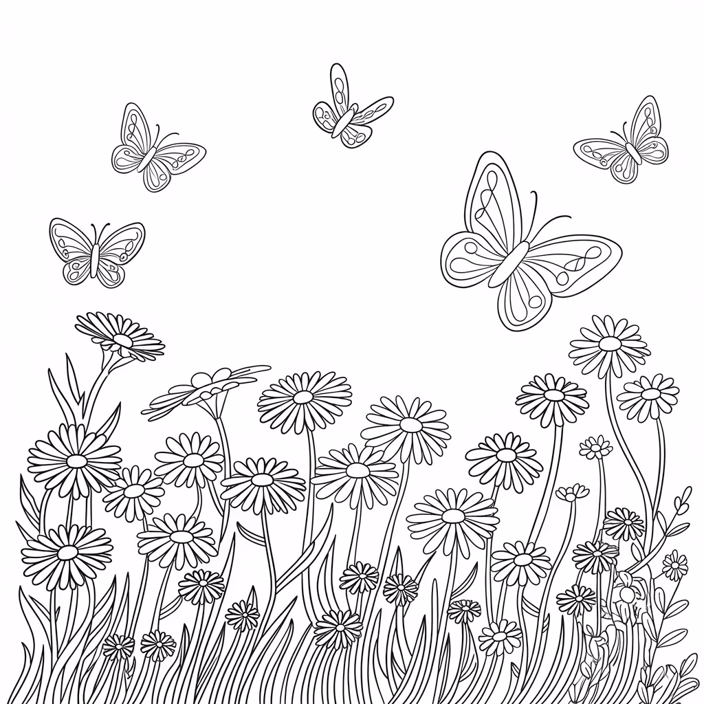 Natureza para colorir — desenho para imprimir