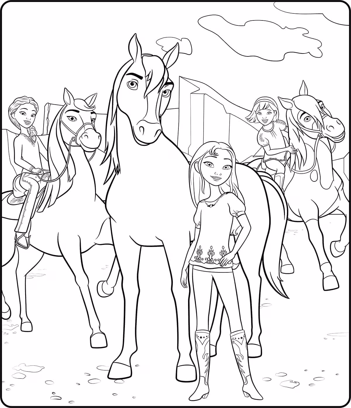 Spirit para colorir — desenho para imprimir