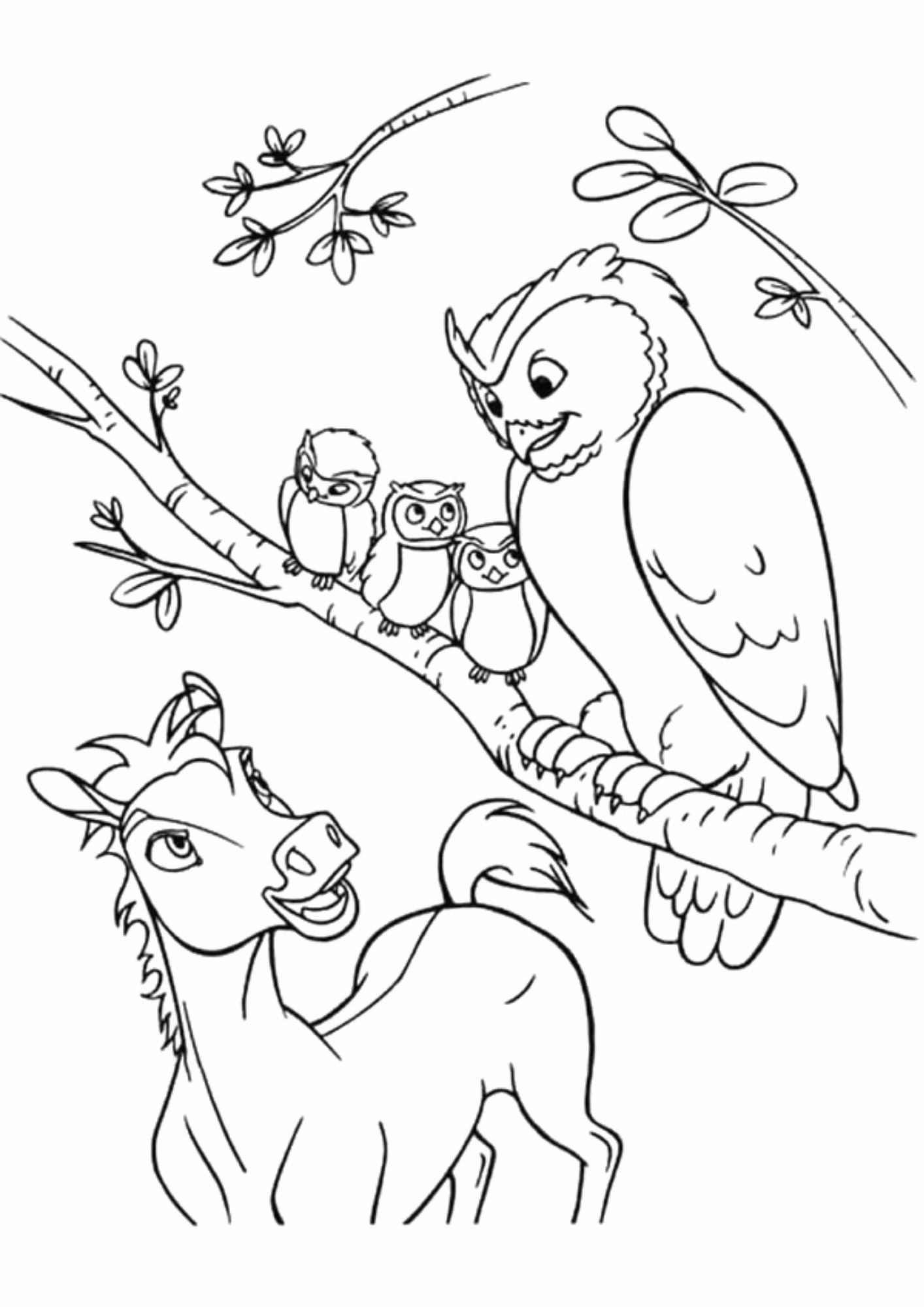 Spirit e para colorir — desenho para imprimir
