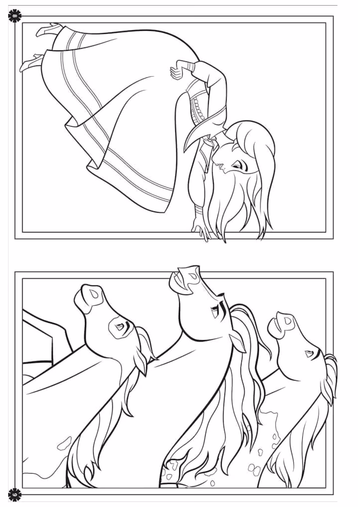 Spirit e para colorir — desenho para imprimir