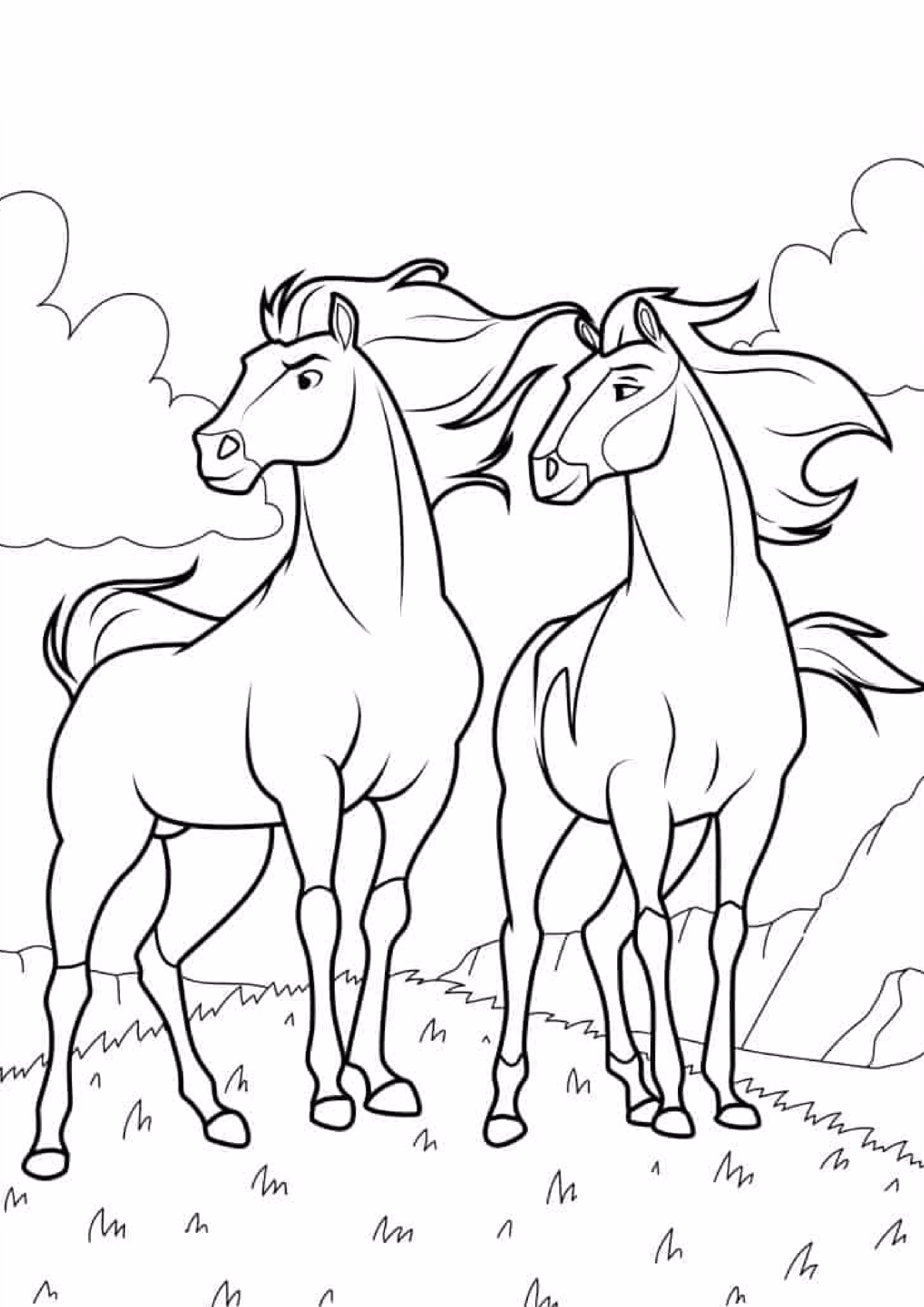 Spirit e page para colorir — desenho para imprimir