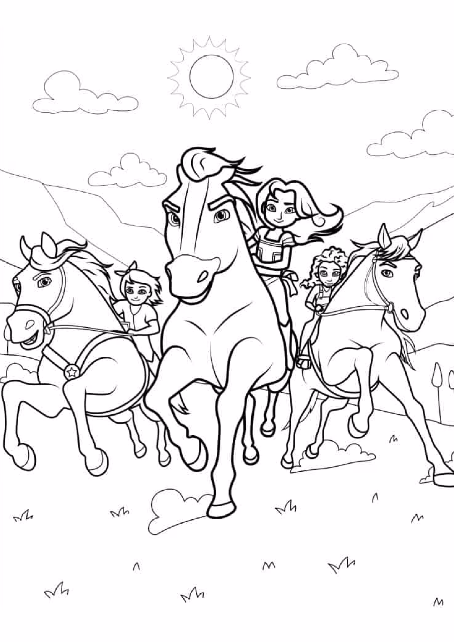 Spirit e page para colorir — desenho para imprimir