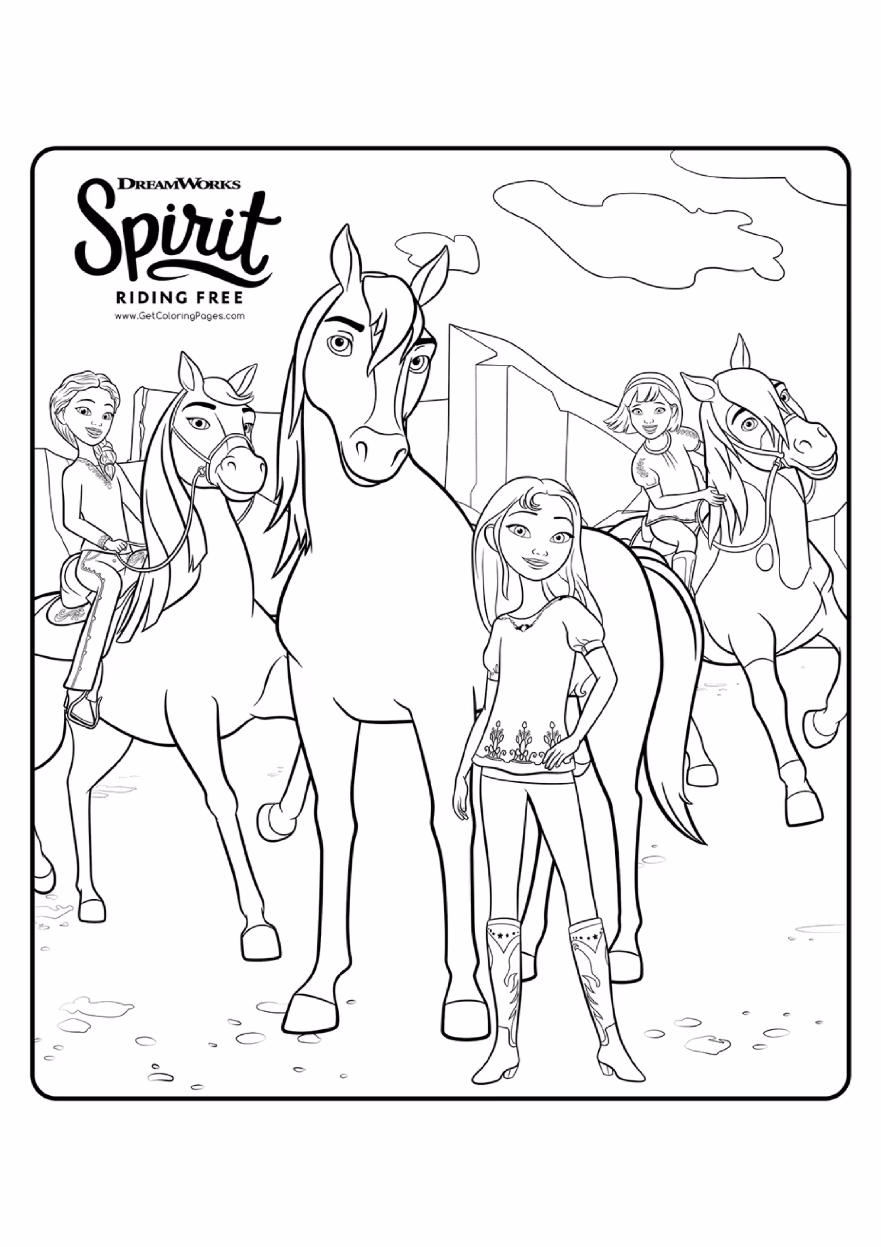 Spirit e page para colorir — desenho para imprimir