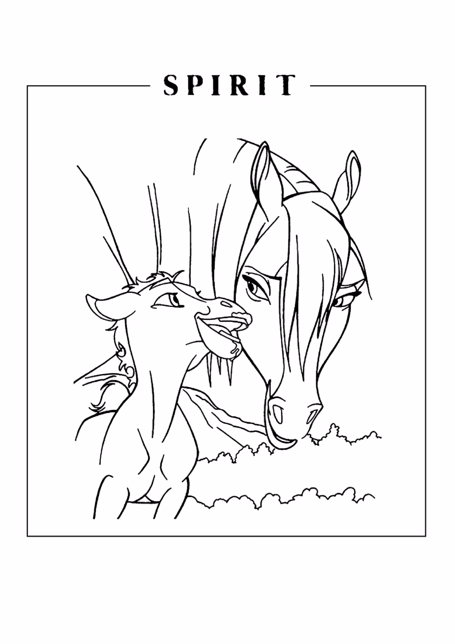 Spirit e page para colorir — desenho para imprimir