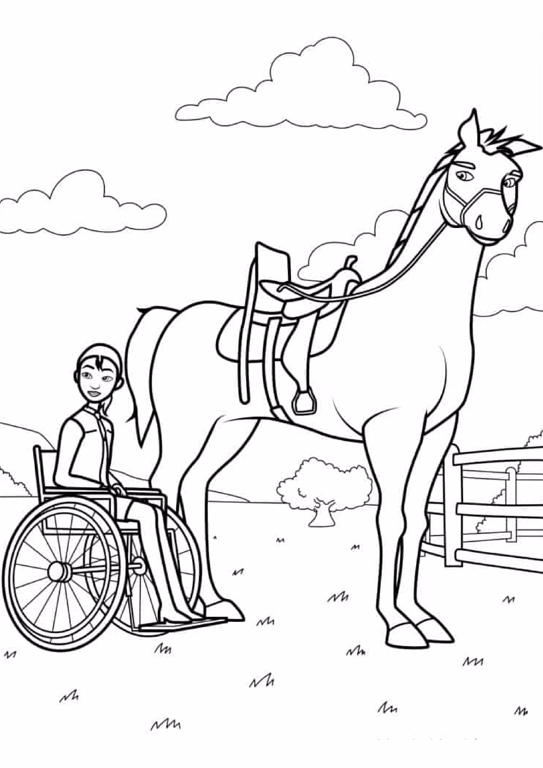 Spirit e page para colorir — desenho para imprimir