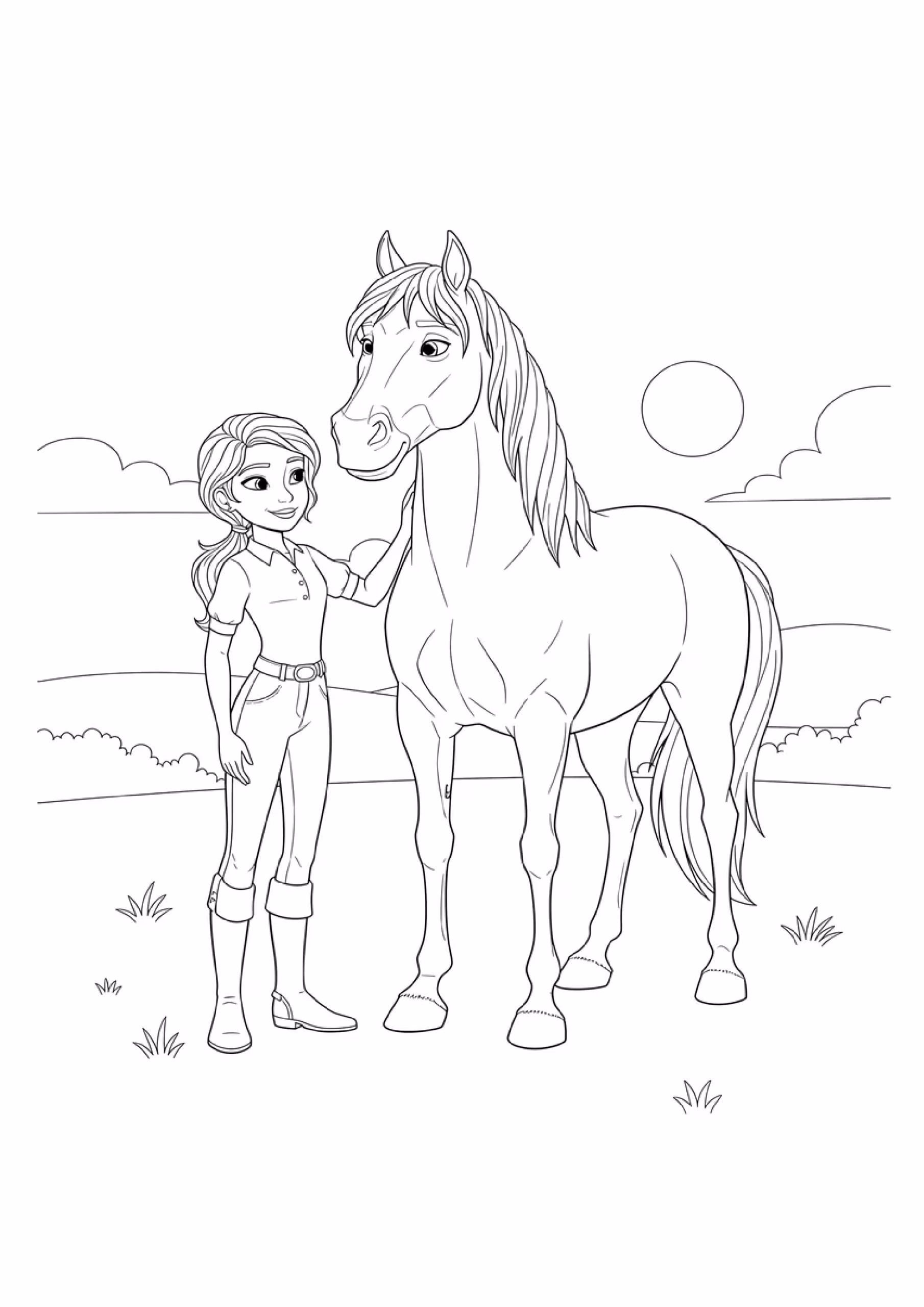 Spirit e page para colorir — desenho para imprimir