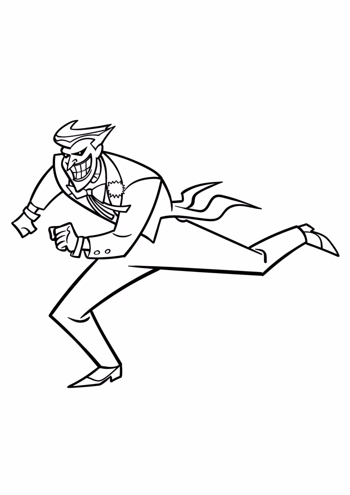 Coringa e para colorir — desenho para imprimir