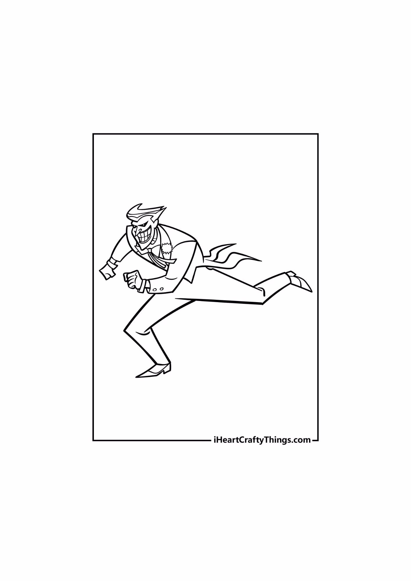 Coringa e para colorir — desenho para imprimir