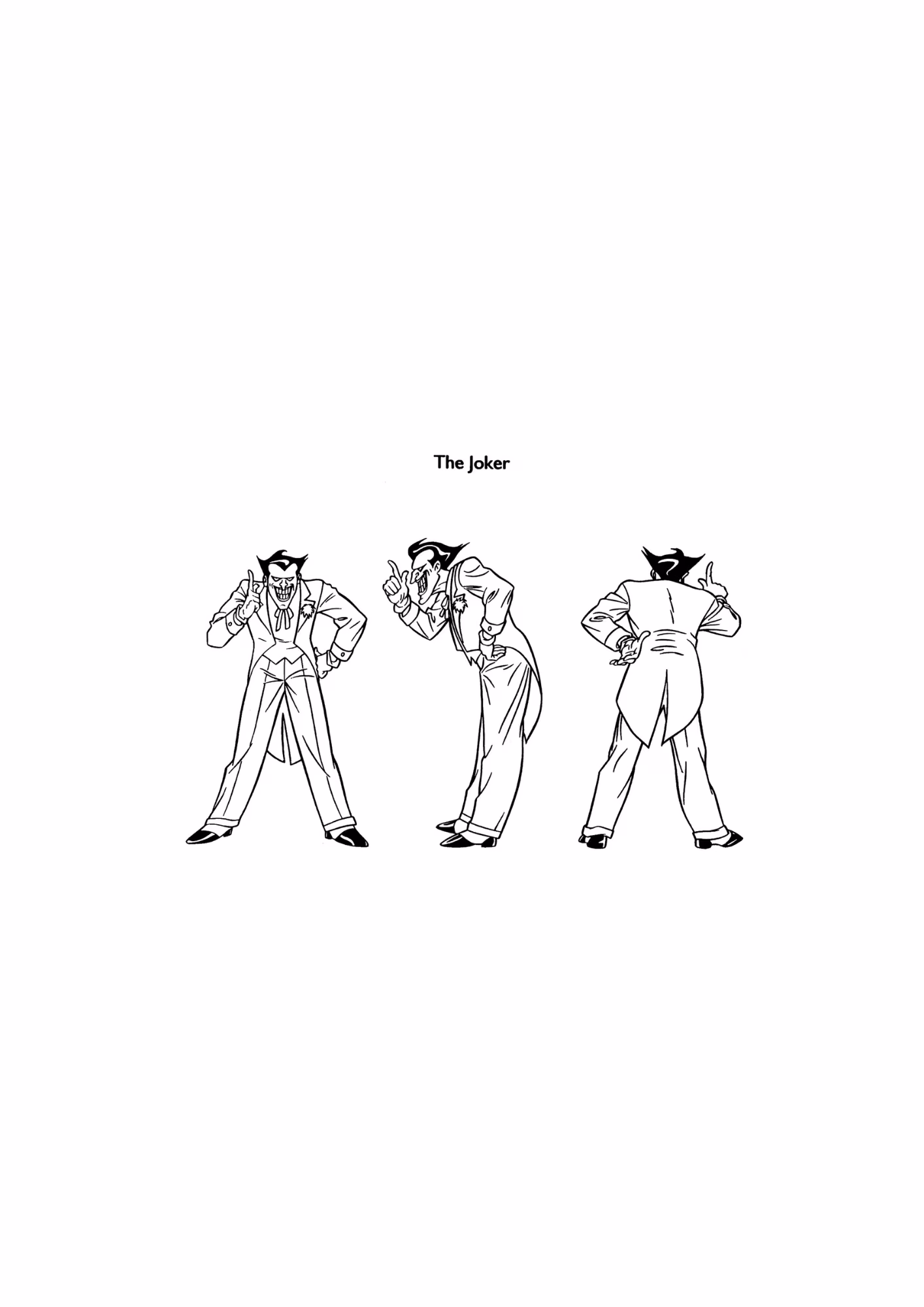 Coringa e para colorir — desenho para imprimir