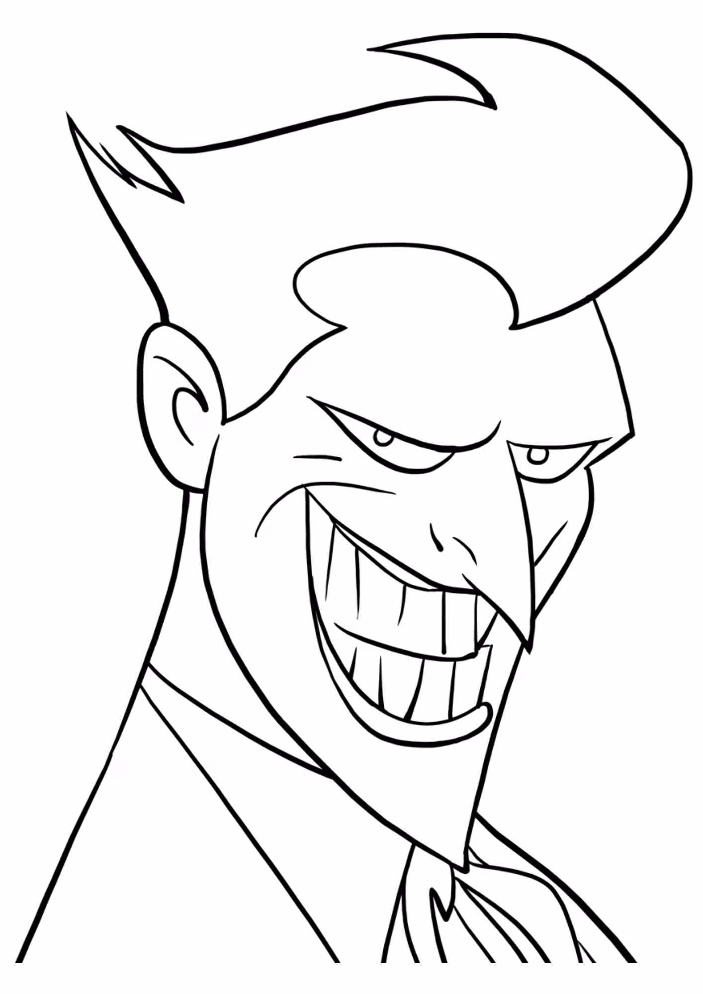 Coringa e para colorir — desenho para imprimir