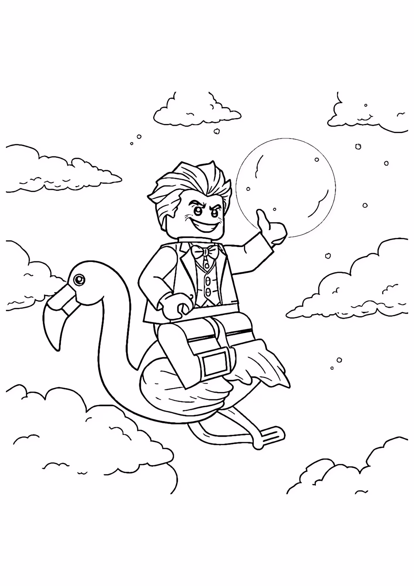 Coringa e para colorir — desenho para imprimir