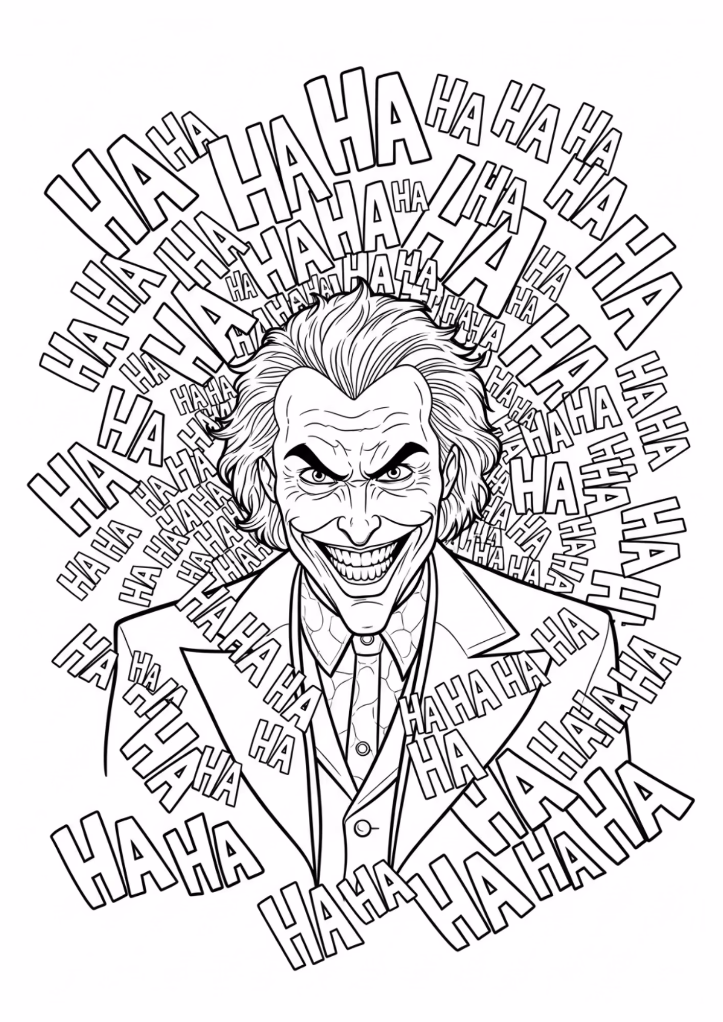 Coringa e para colorir — desenho para imprimir