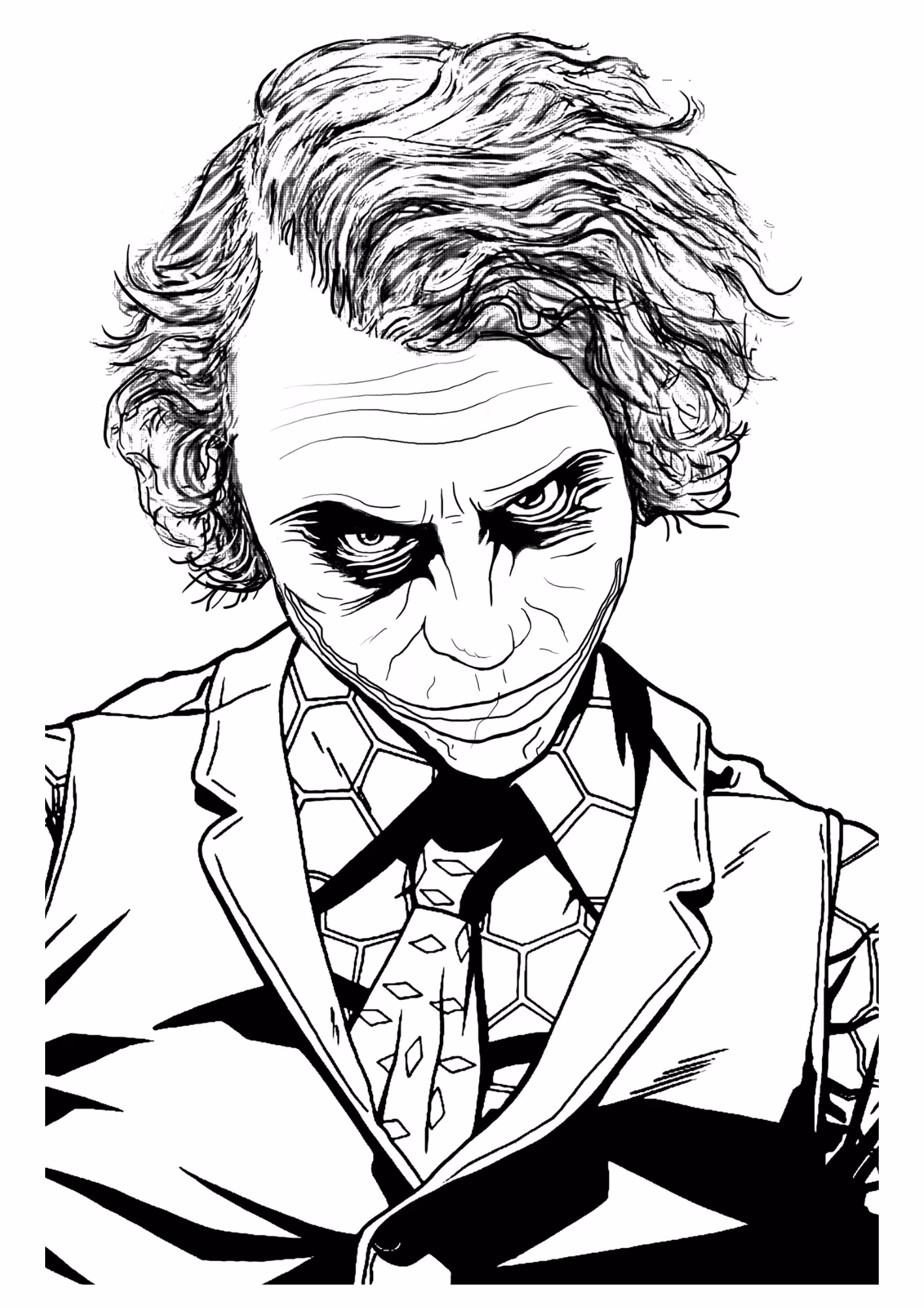 Coringa e para colorir — desenho para imprimir
