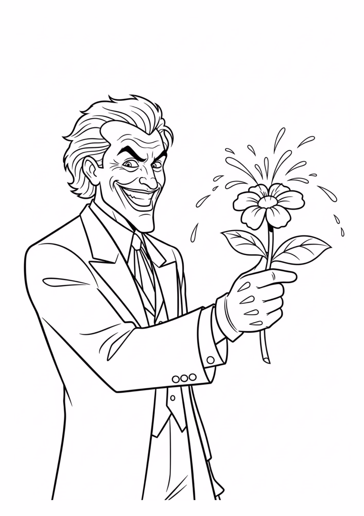 Coringa e para colorir — desenho para imprimir