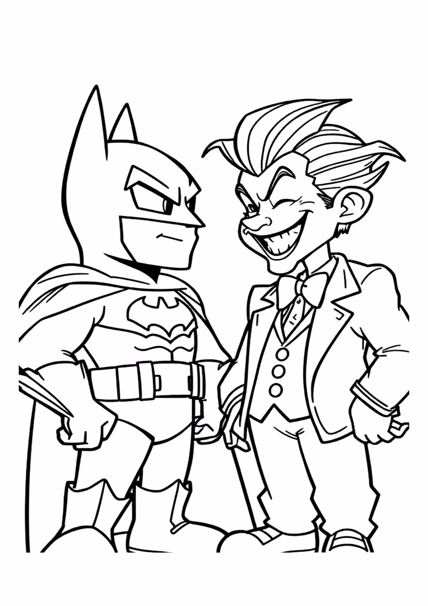 Coringa e para colorir — desenho para imprimir