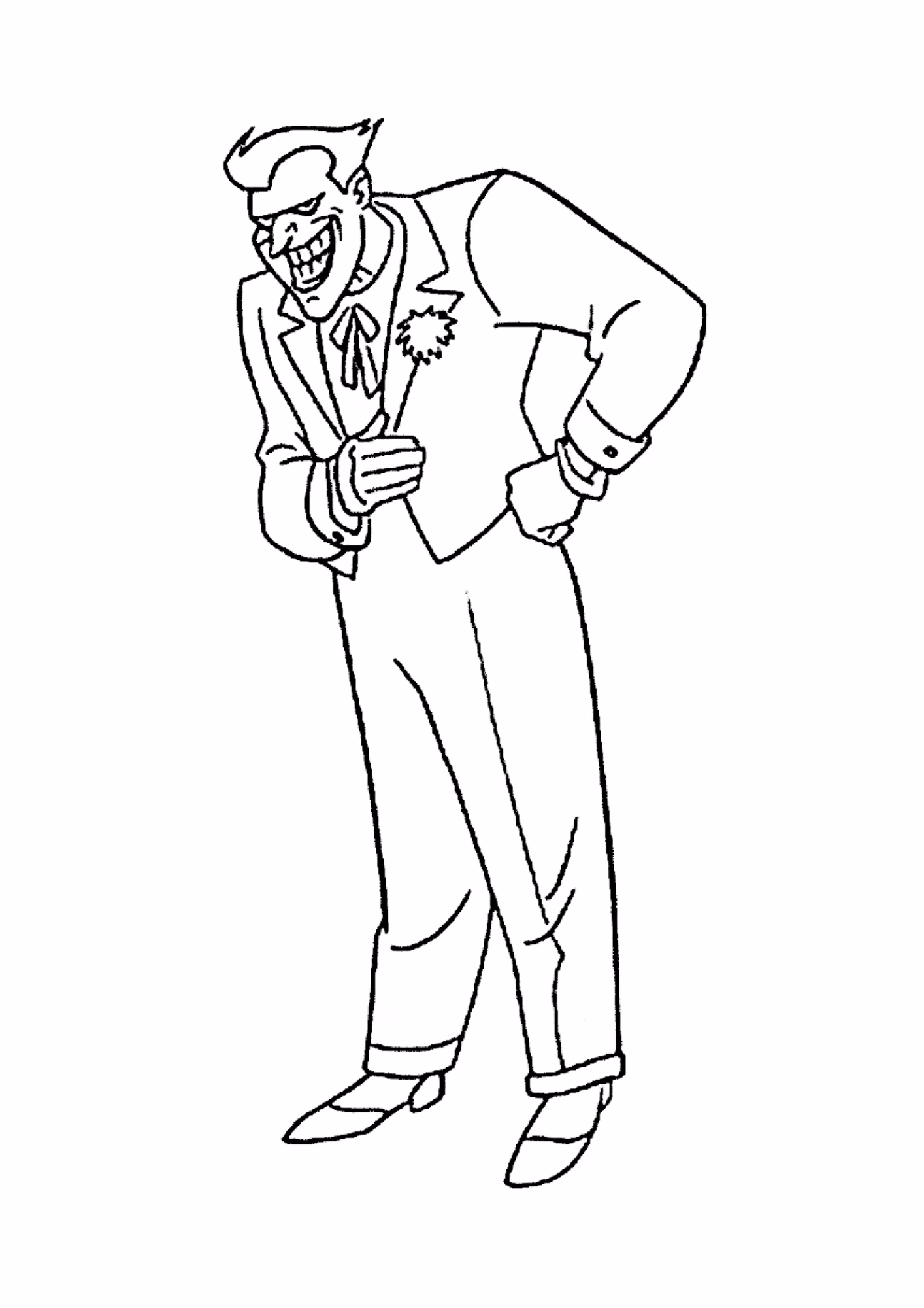 Coringa e para colorir — desenho para imprimir