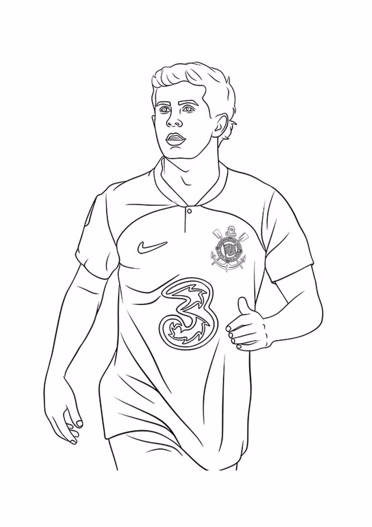 Corinthians e para colorir — desenho para imprimir