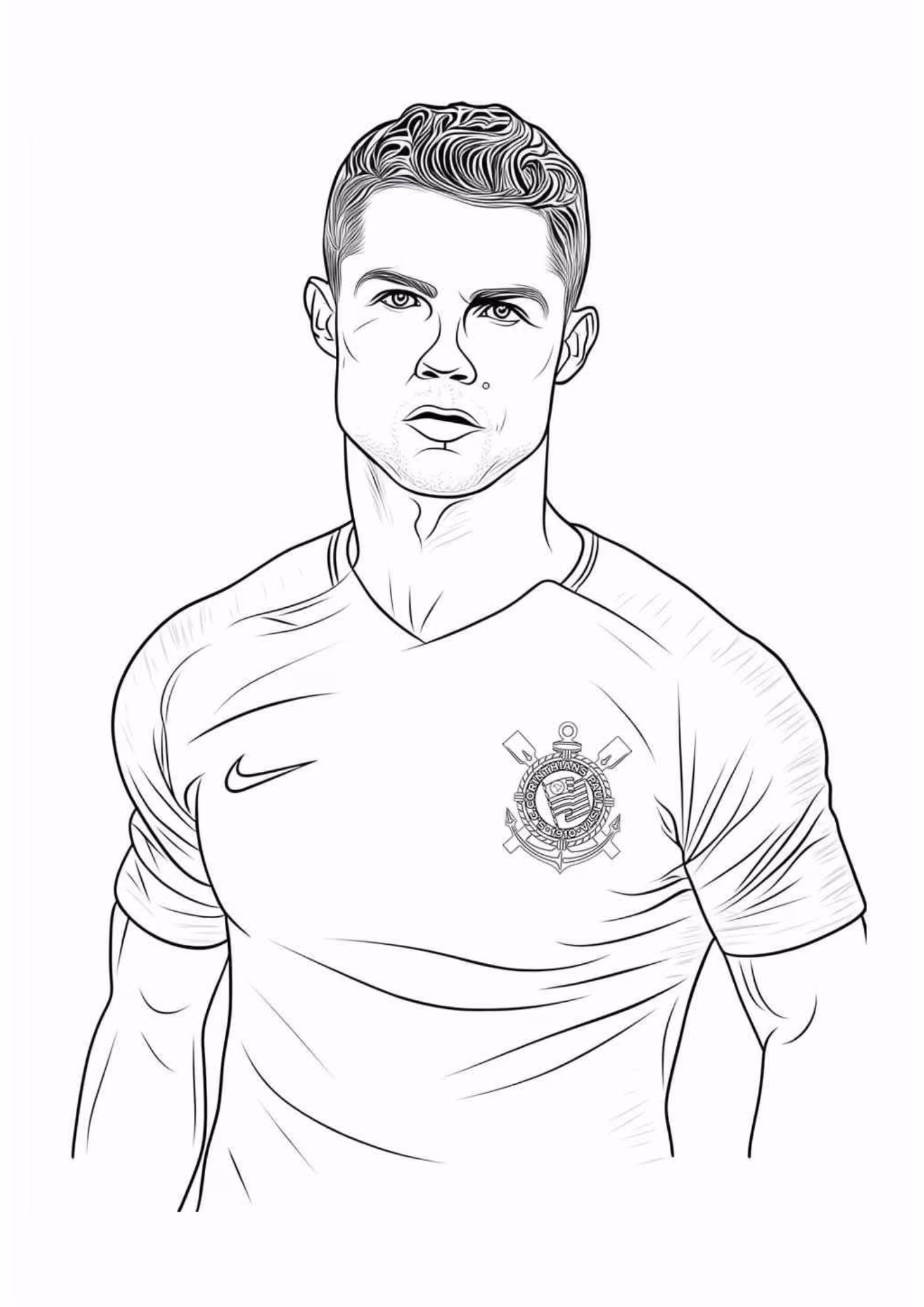 Corinthians e para colorir — desenho para imprimir