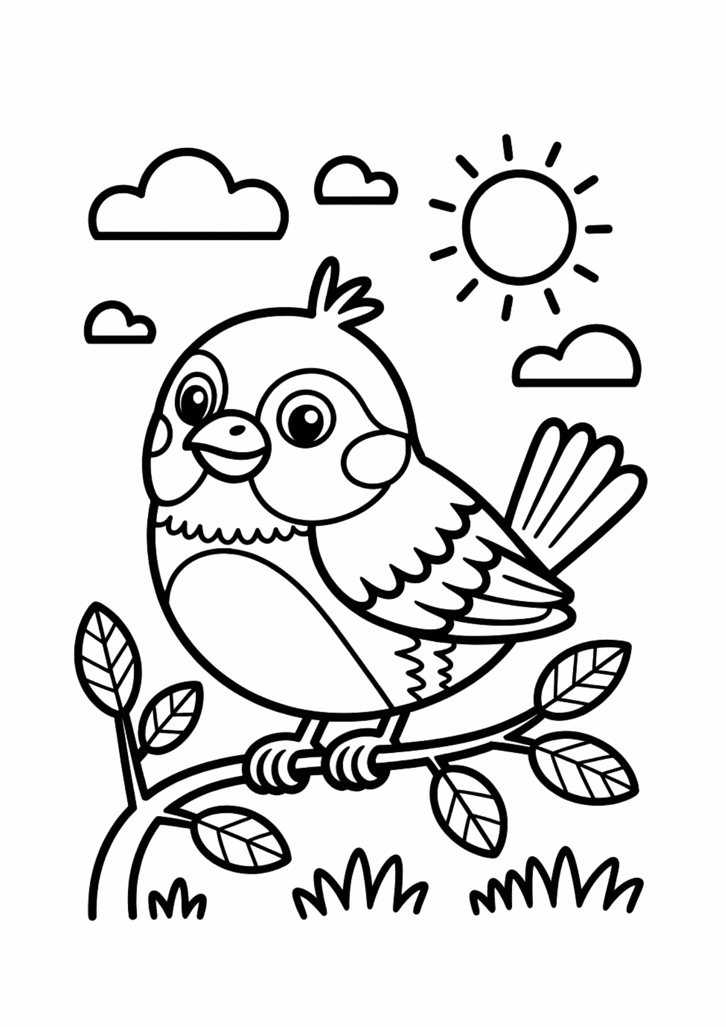 Fofos e para colorir — desenho para imprimir