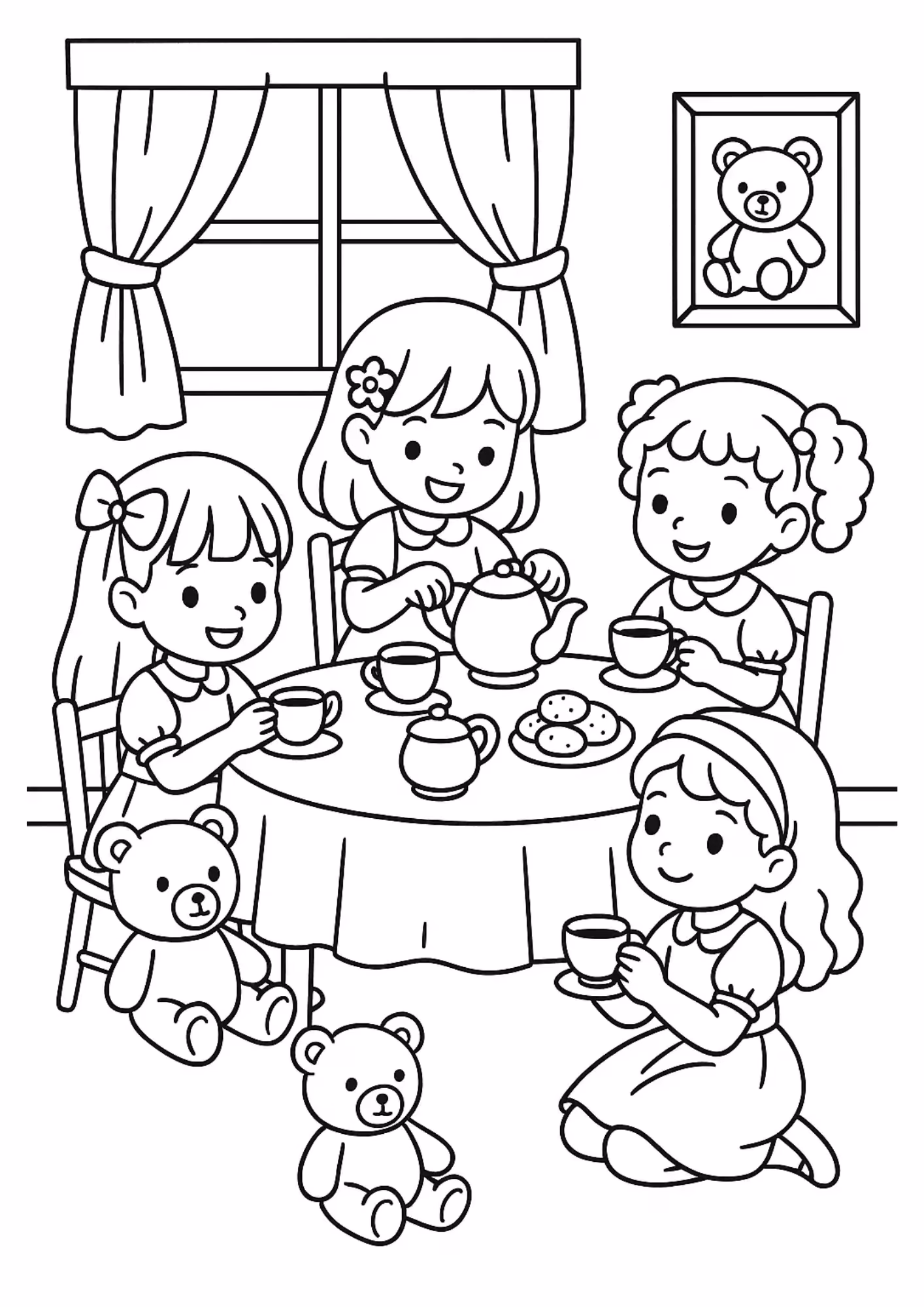 Fofos e para colorir — desenho para imprimir