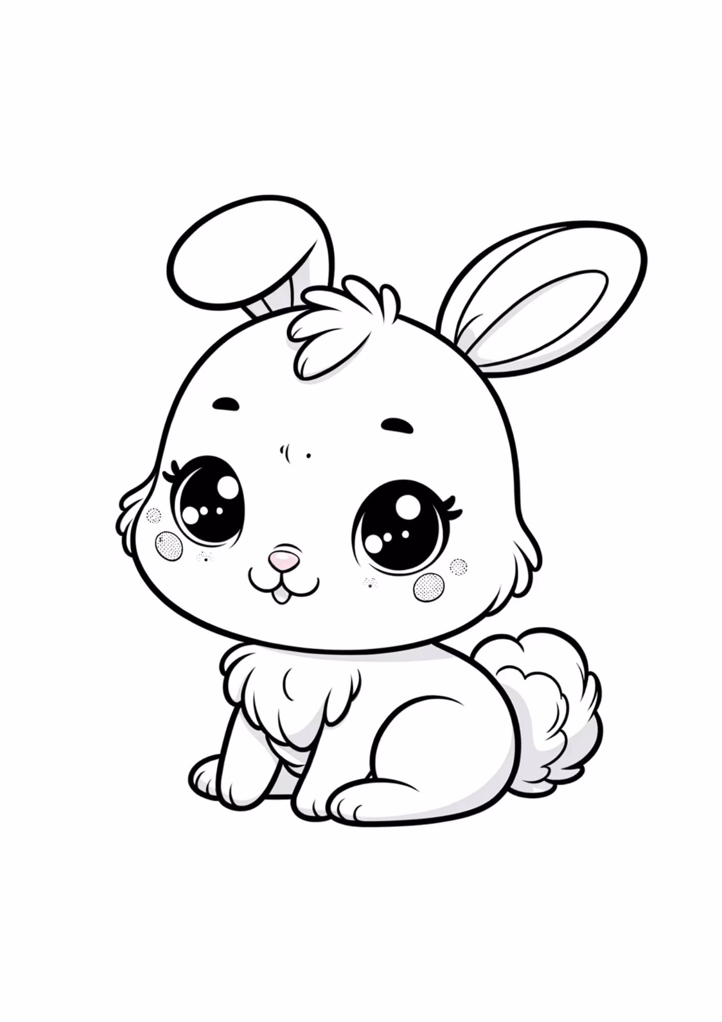 Fofos e para colorir — desenho para imprimir