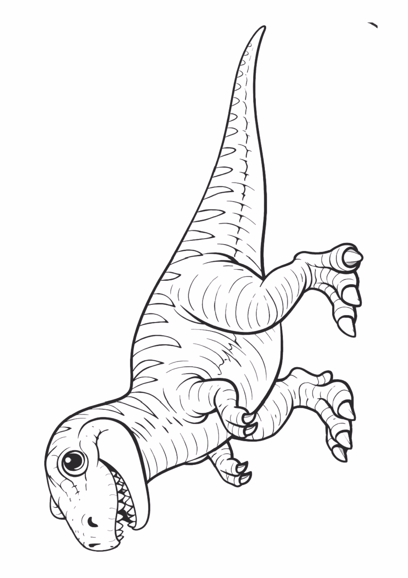 Dinossauro e para colorir — desenho para imprimir
