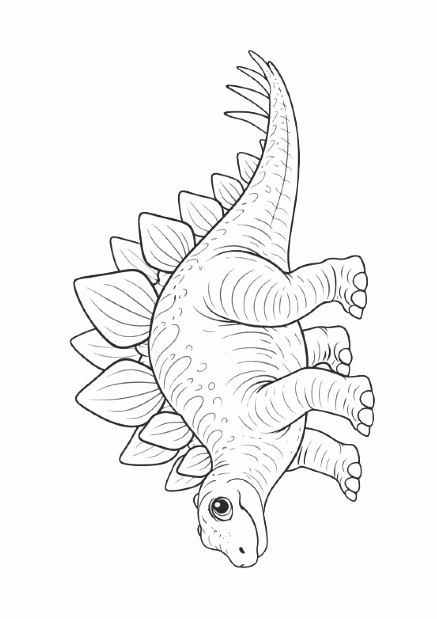 Dinossauro e para colorir — desenho para imprimir