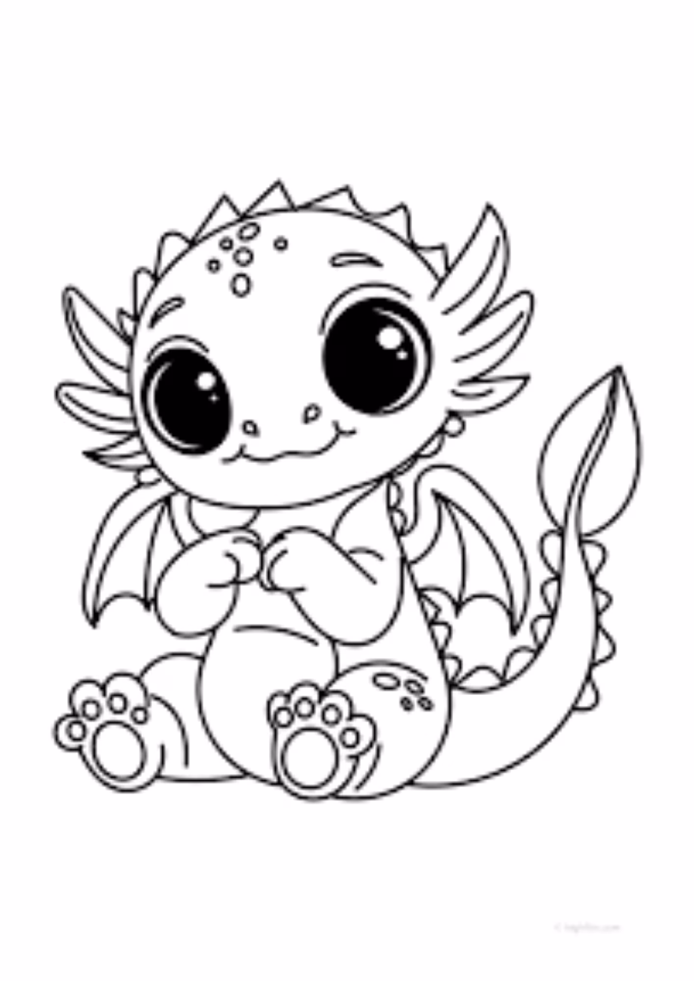 Dragao e para colorir — desenho para imprimir