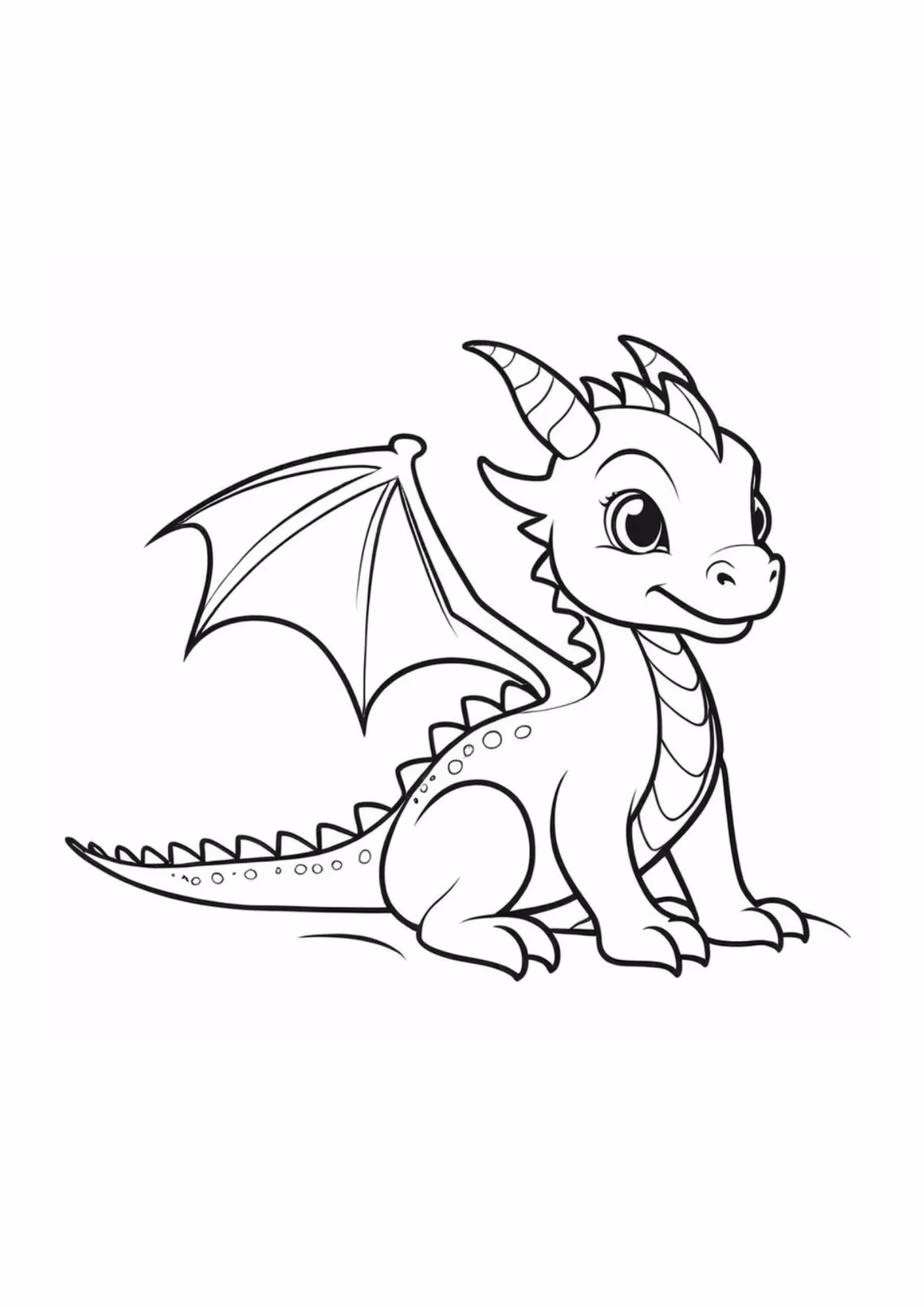 Dragao e para colorir — desenho para imprimir