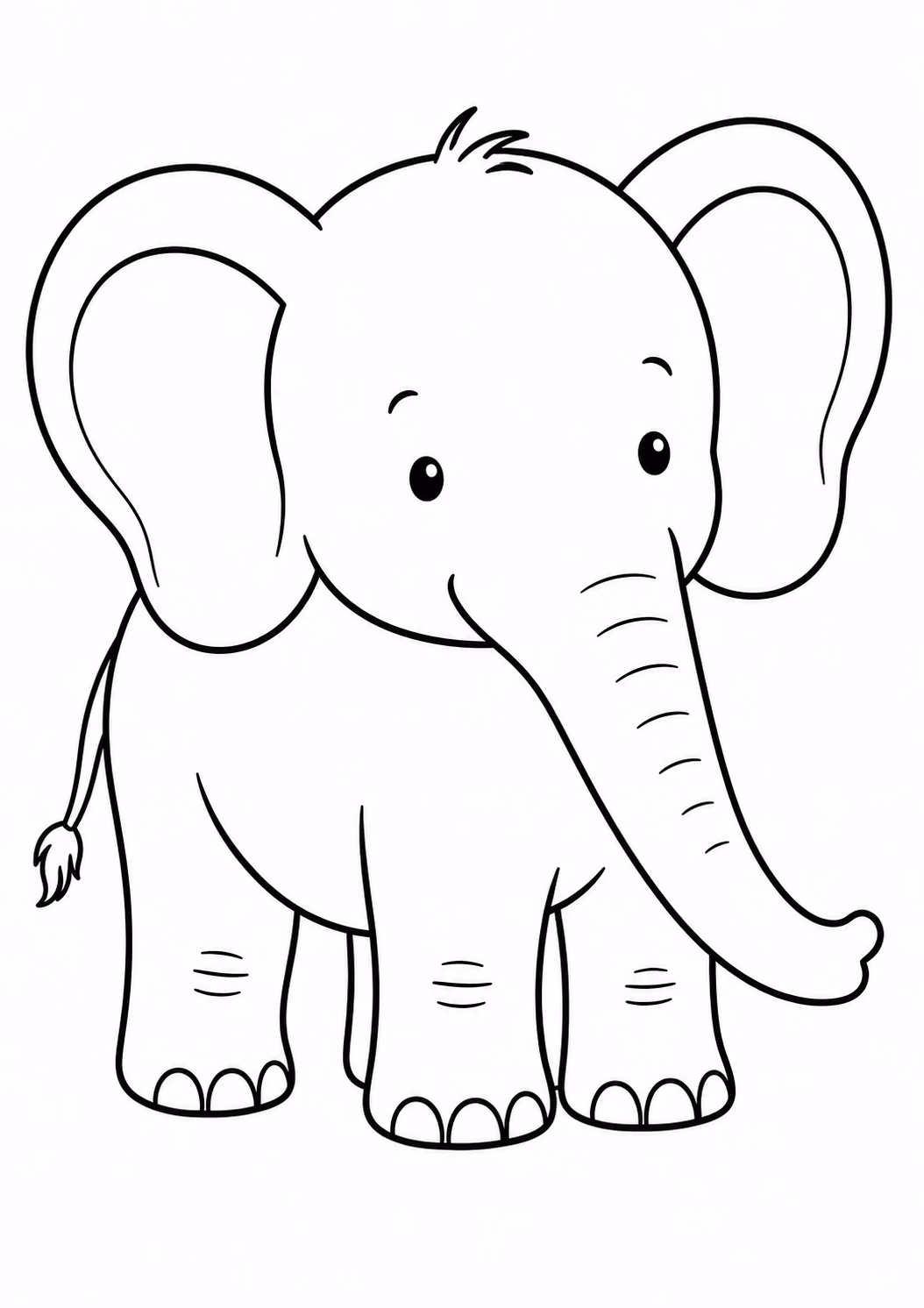Elefante para colorir — desenho para imprimir