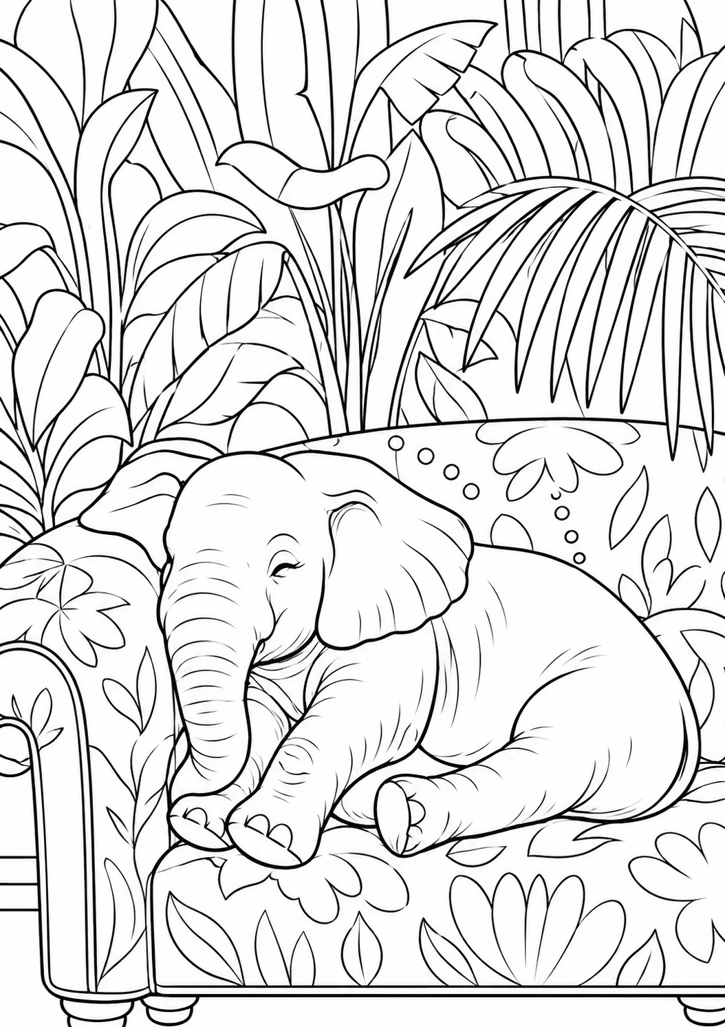 Elefante para colorir — desenho para imprimir