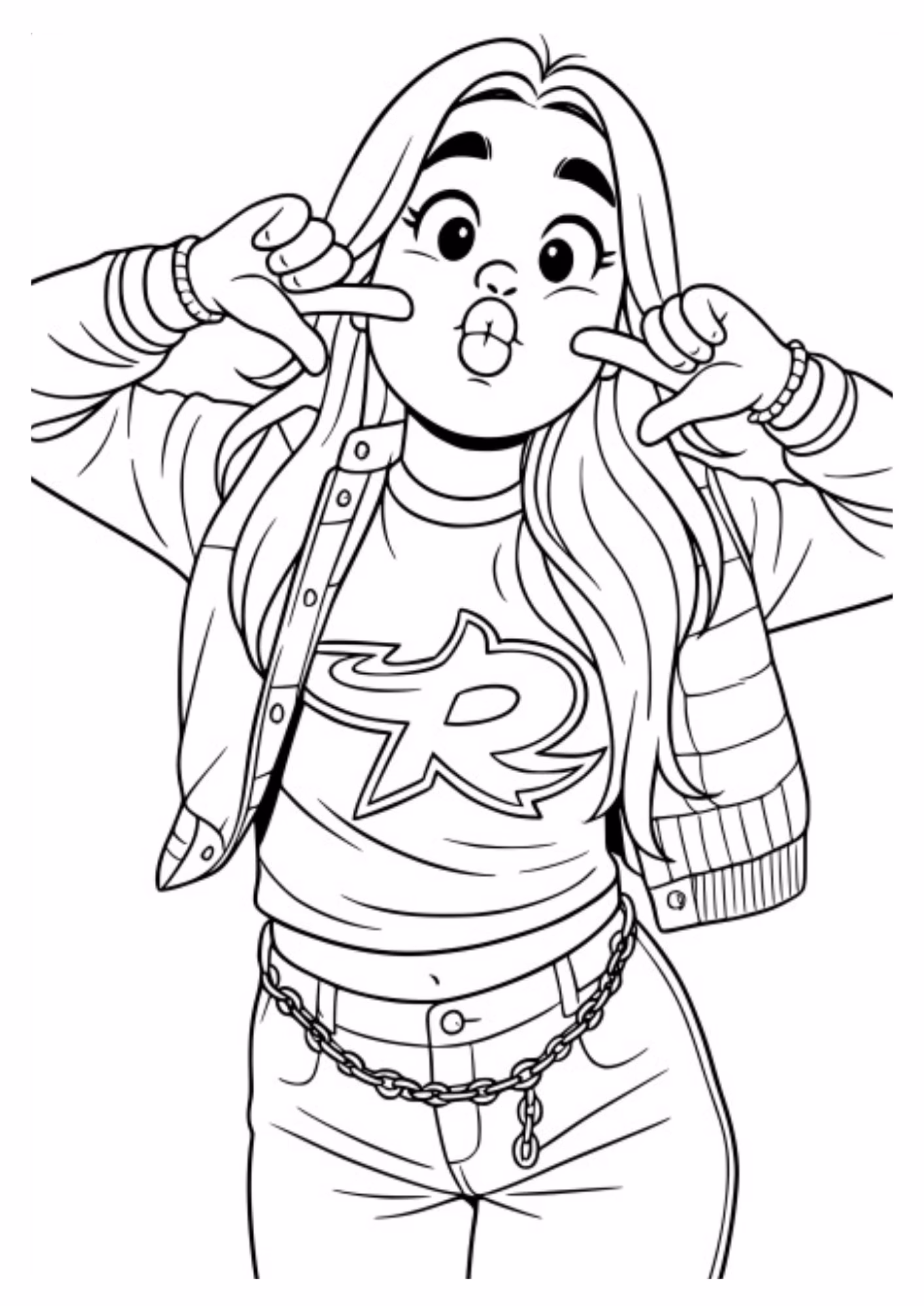 Emilly vick e para colorir — desenho para imprimir
