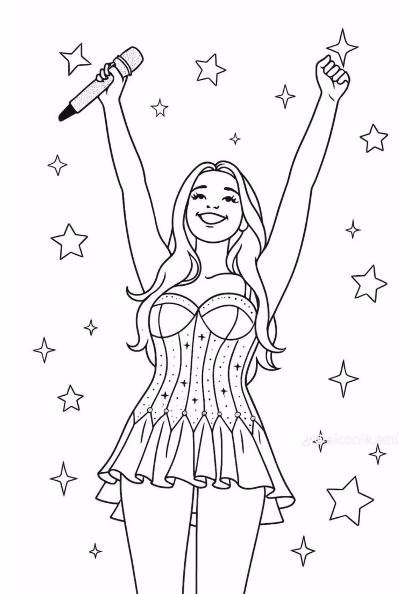 Emilly vick e para colorir — desenho para imprimir
