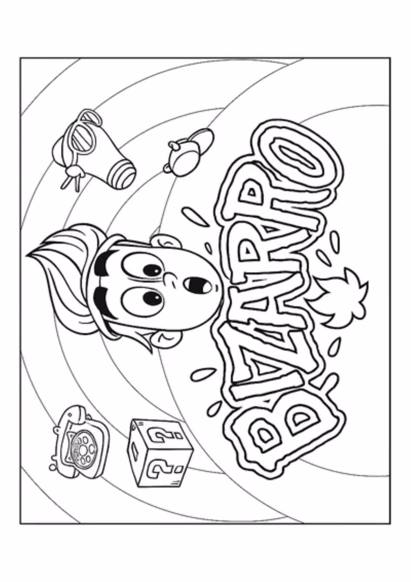 Enaldinho e para colorir — desenho para imprimir