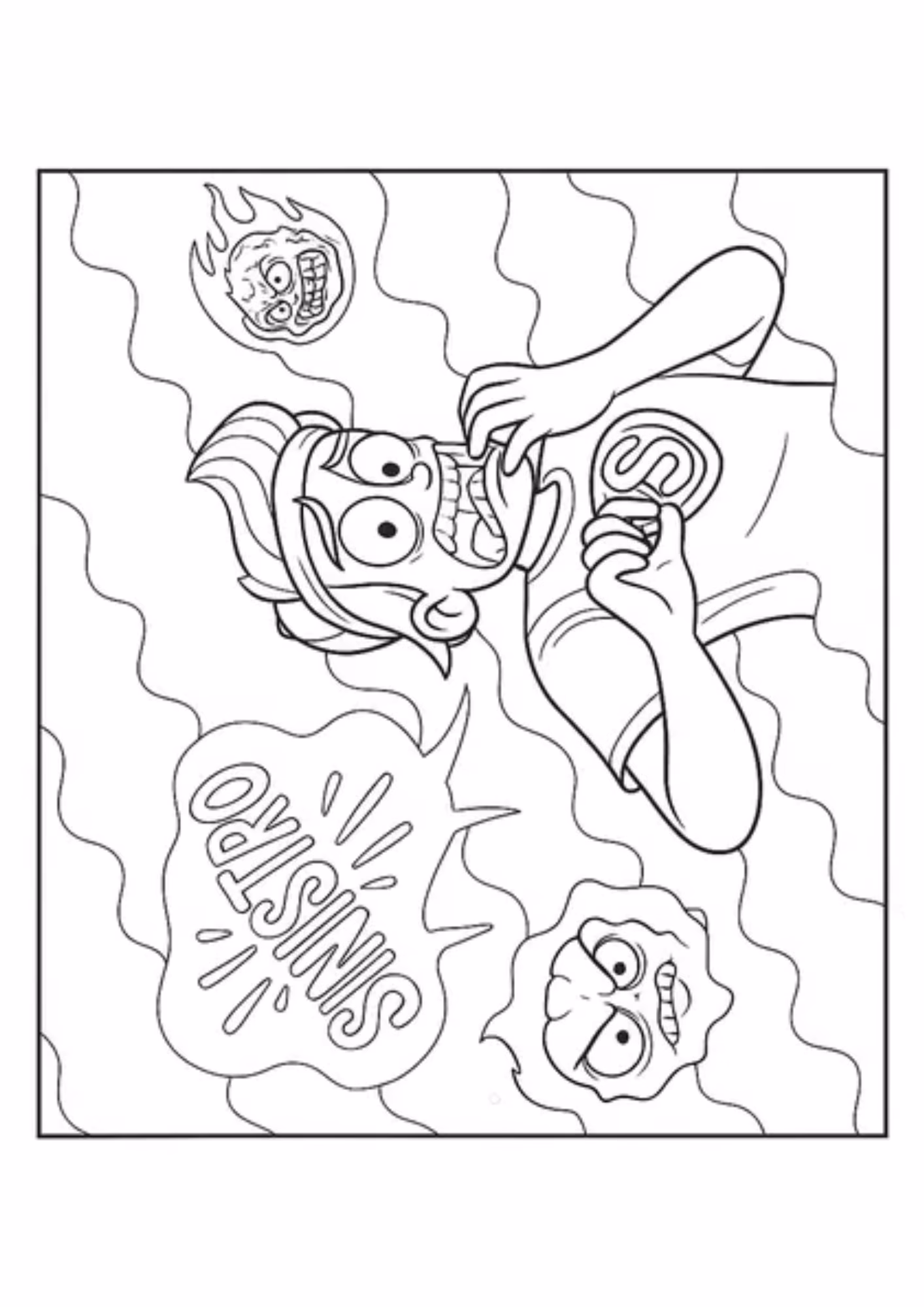 Enaldinho e para colorir — desenho para imprimir