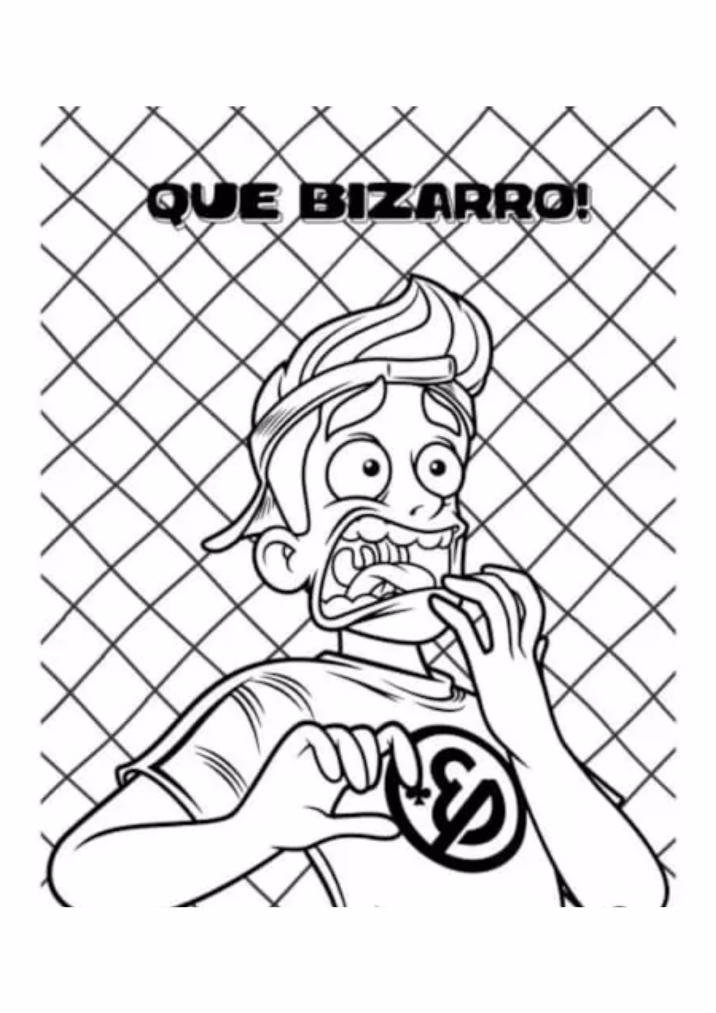Enaldinho e para colorir — desenho para imprimir