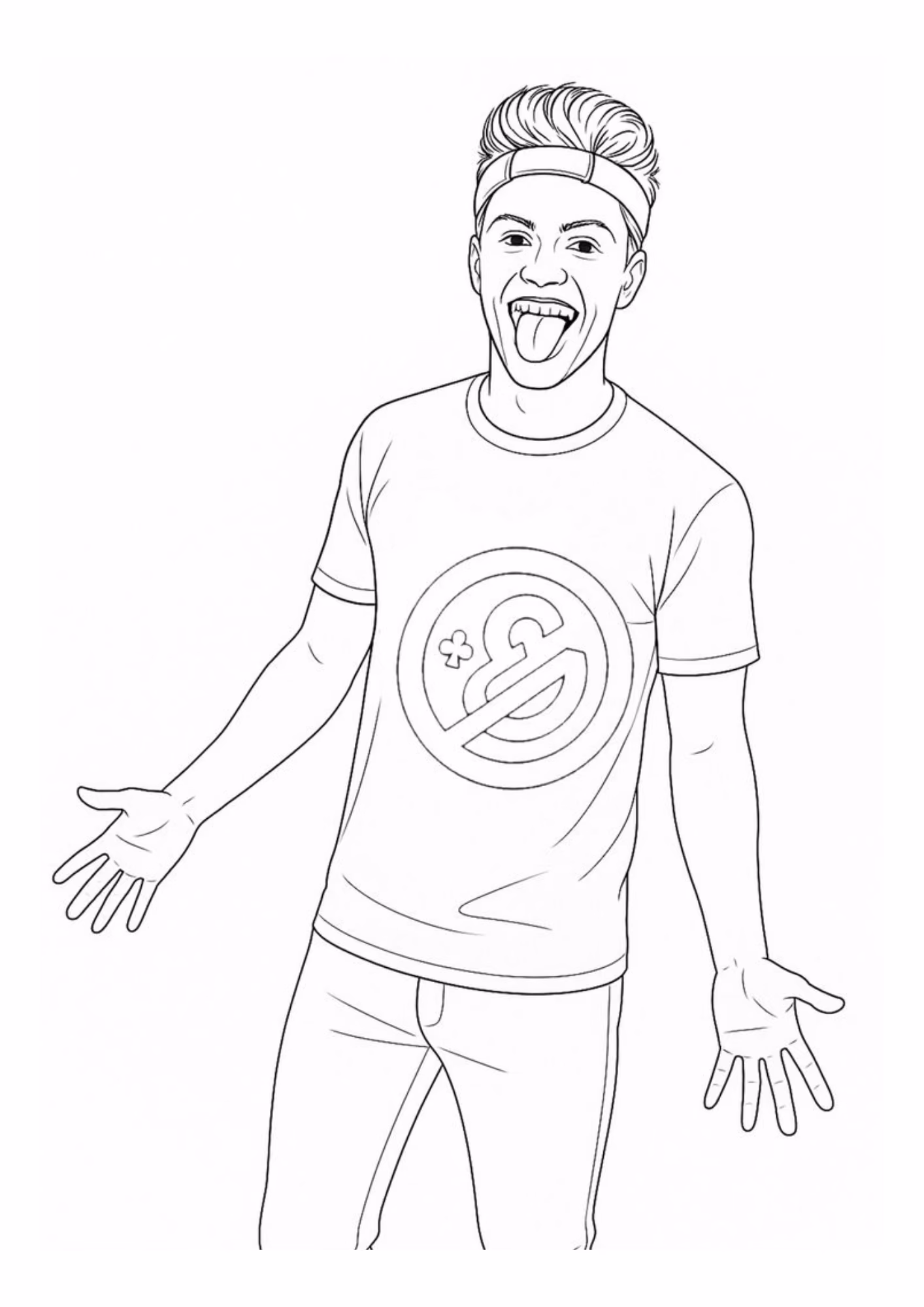 Enaldinho e para colorir — desenho para imprimir
