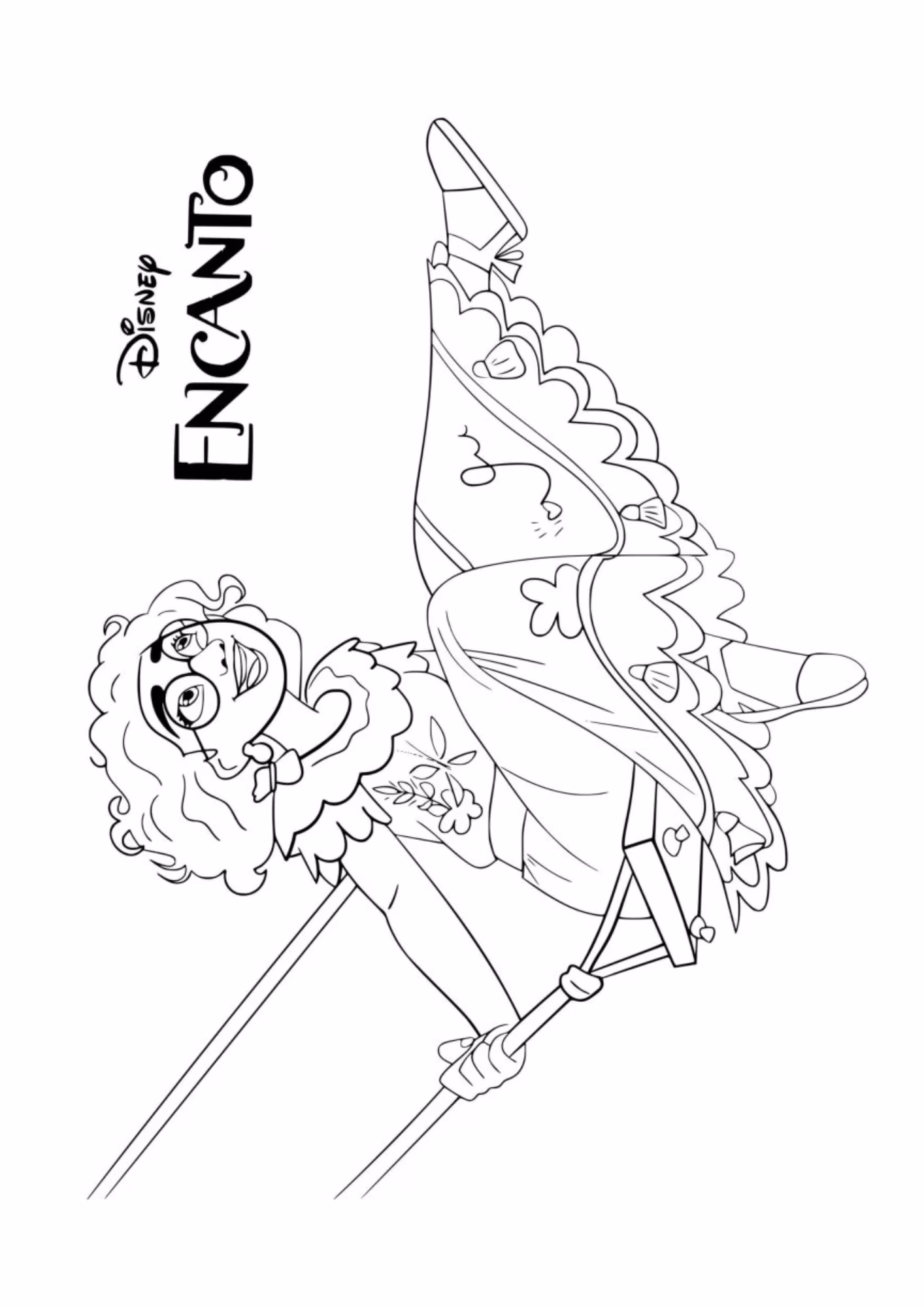 Encanto e para colorir — desenho para imprimir