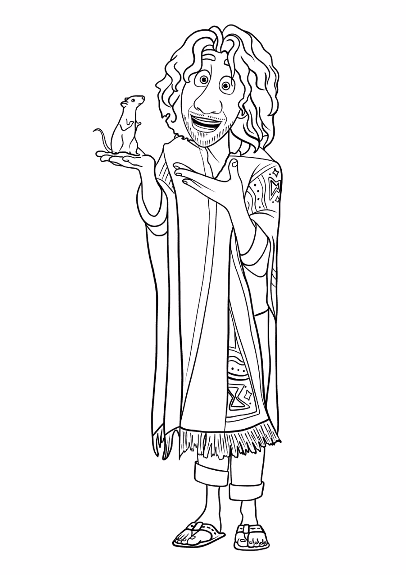 Encanto e para colorir — desenho para imprimir