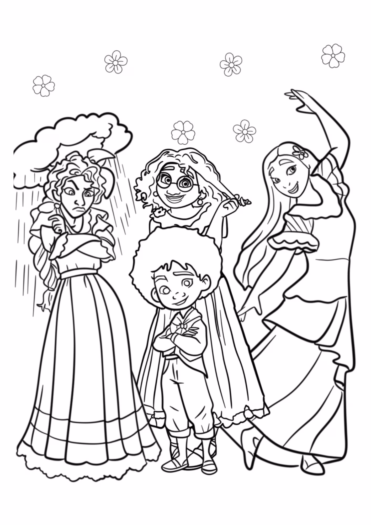 Encanto e para colorir — desenho para imprimir