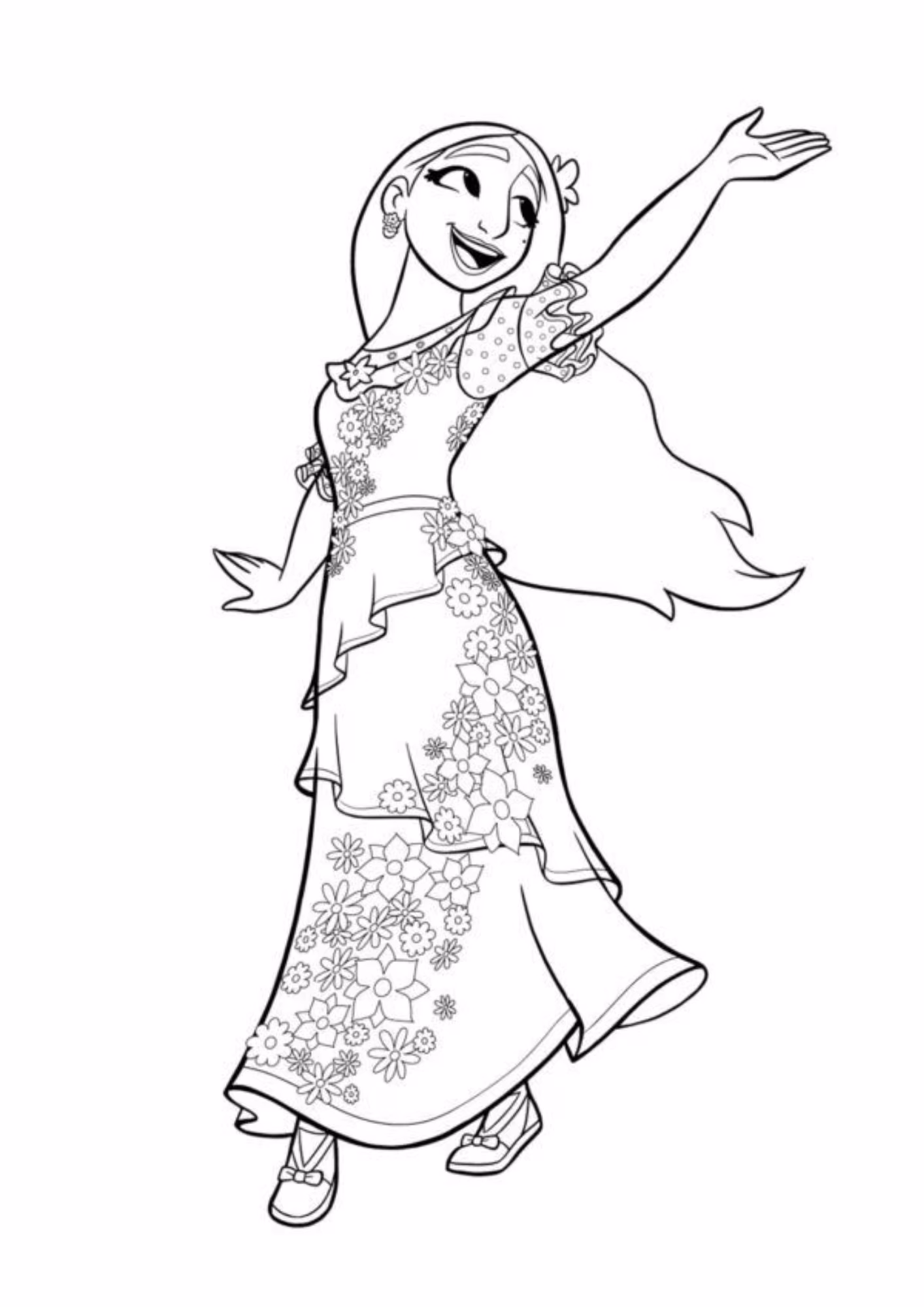 Encanto e para colorir — desenho para imprimir