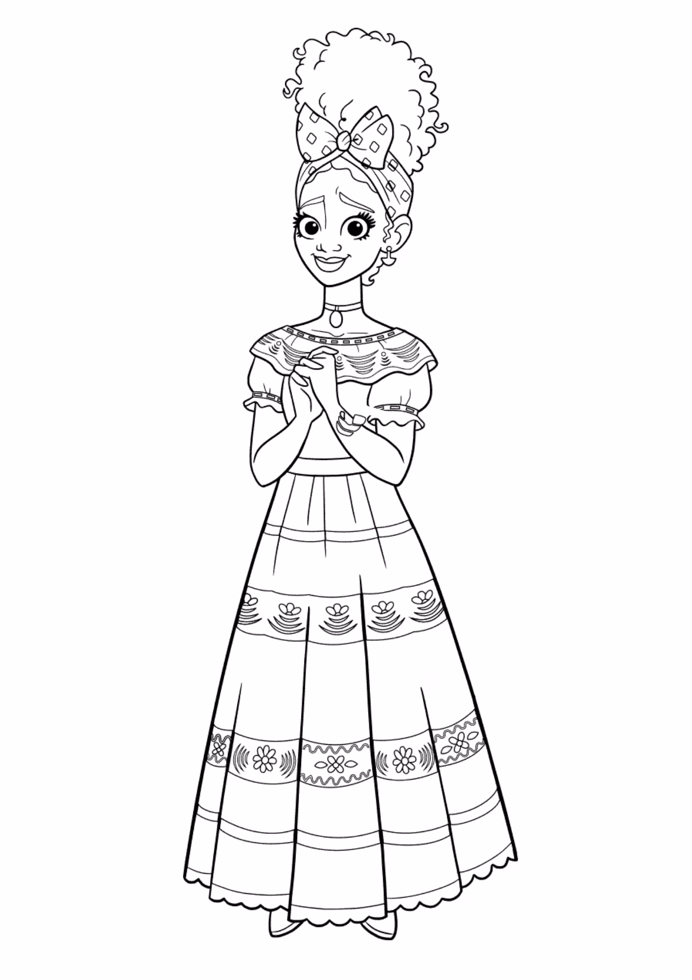 Encanto e para colorir — desenho para imprimir