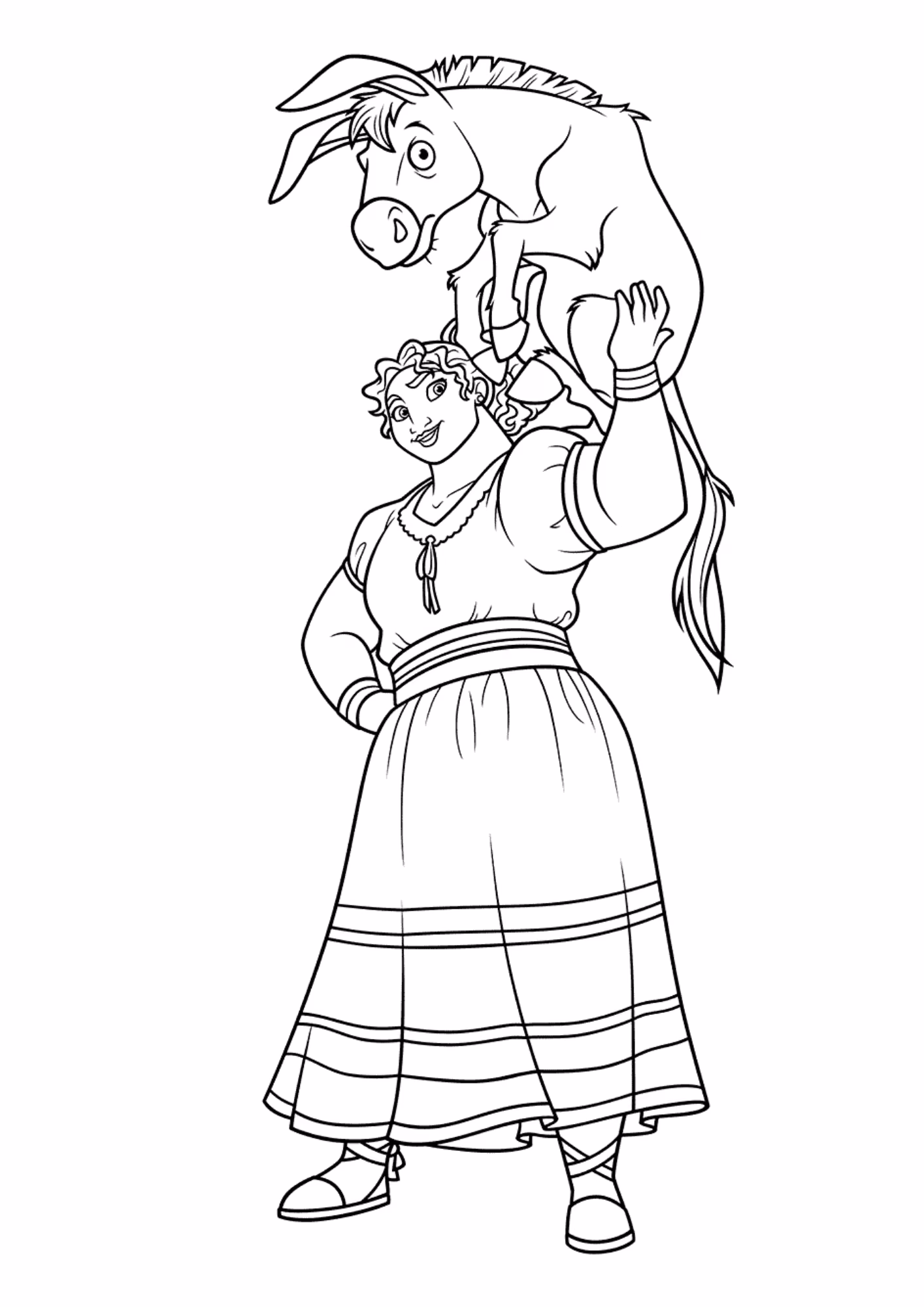 Encanto e para colorir — desenho para imprimir