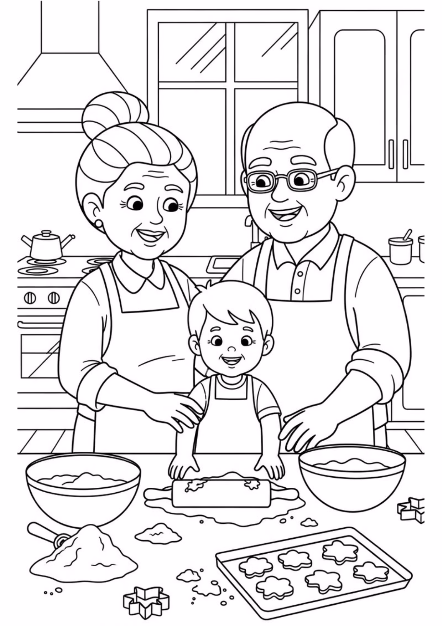 Avos e para colorir — desenho para imprimir