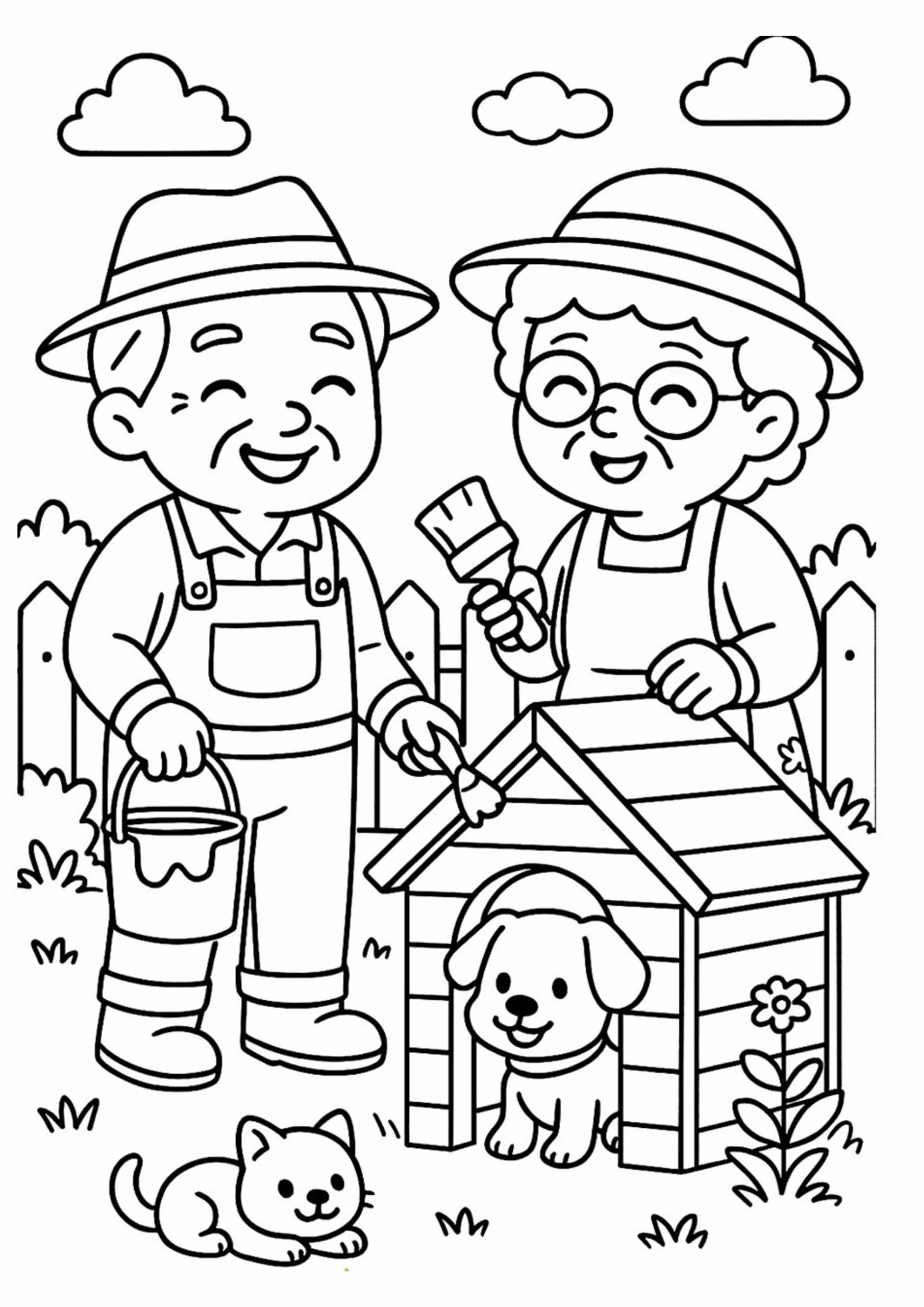 Avos e para colorir — desenho para imprimir