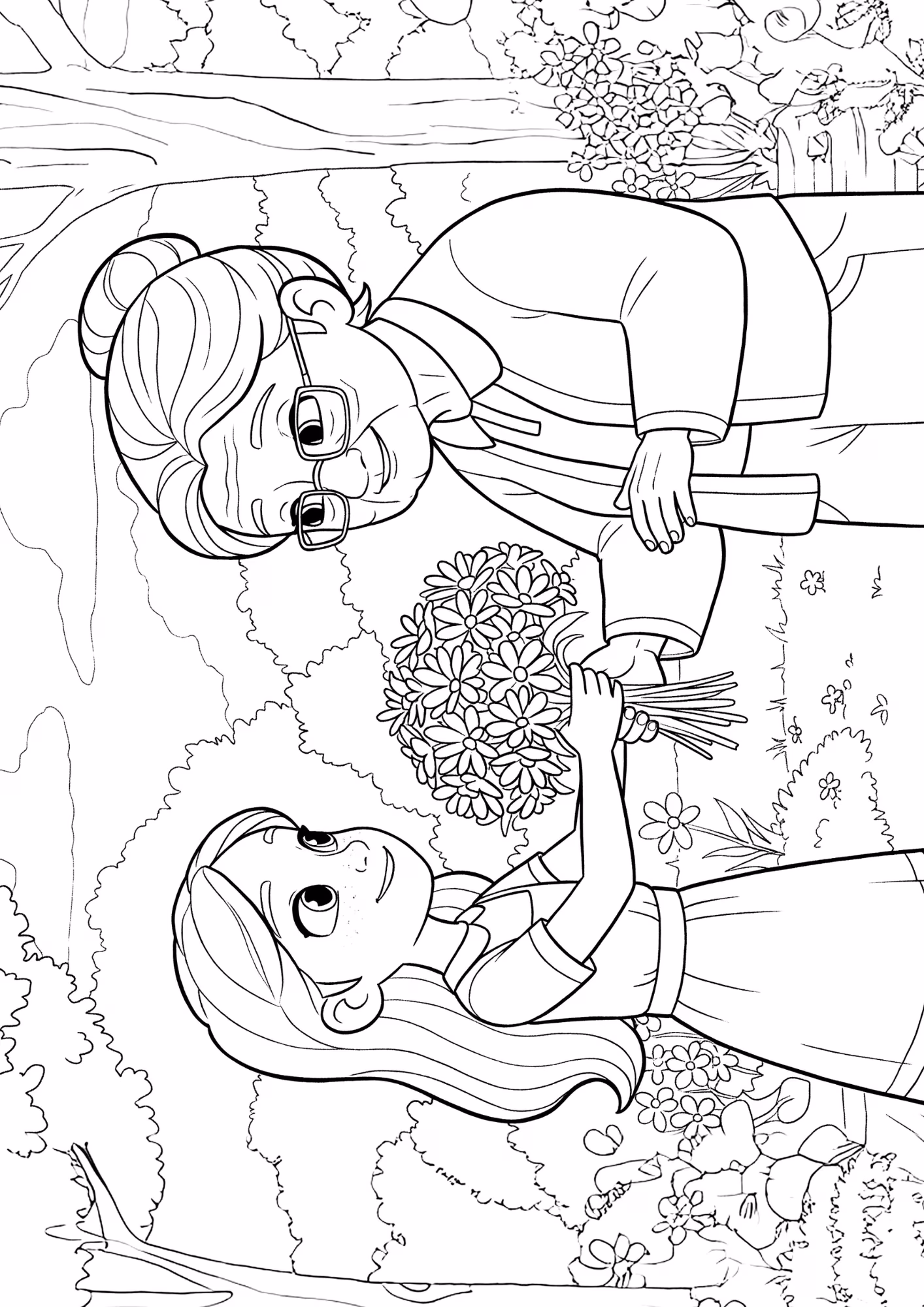 Avos e para colorir — desenho para imprimir